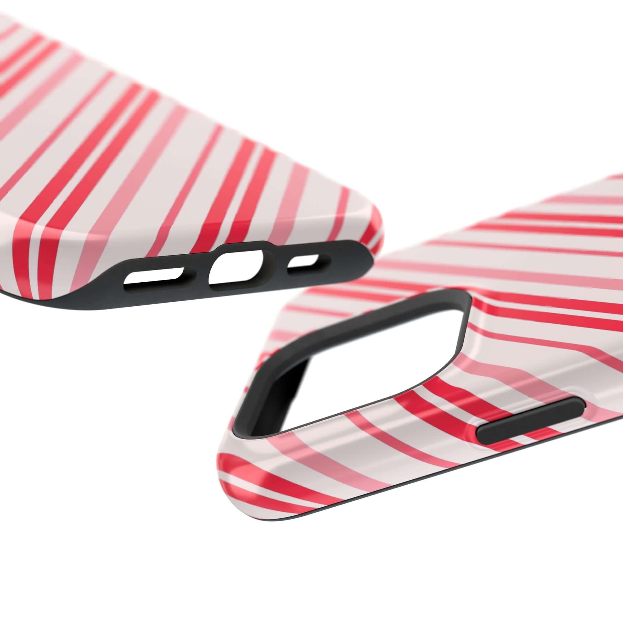 Candy Cane Cutie MagSafe case with festive red and white stripes, perfect Christmas and holiday phone cover.