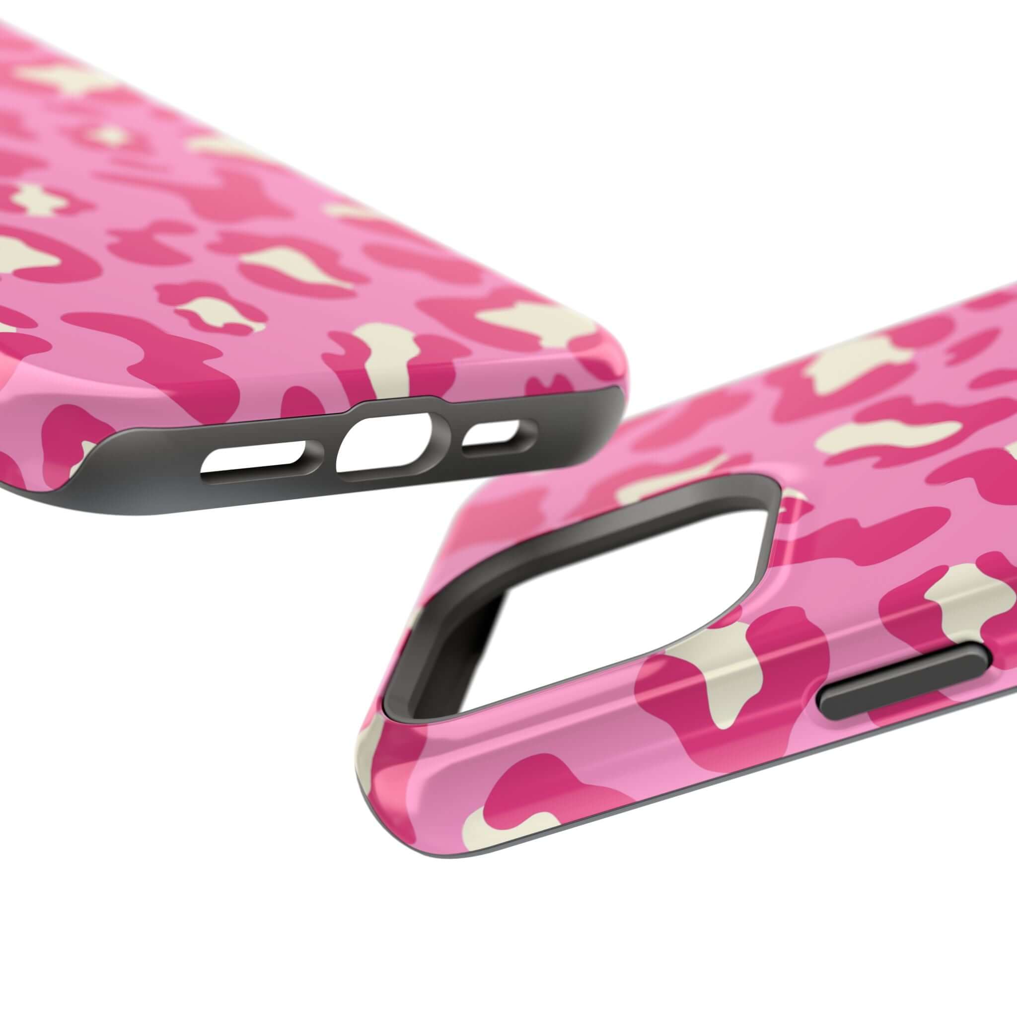 Preppy Cheetah Pink MagSafe Case for iPhone 14 Pro Max - Stylish, Functional Phone Cover with Free Shipping