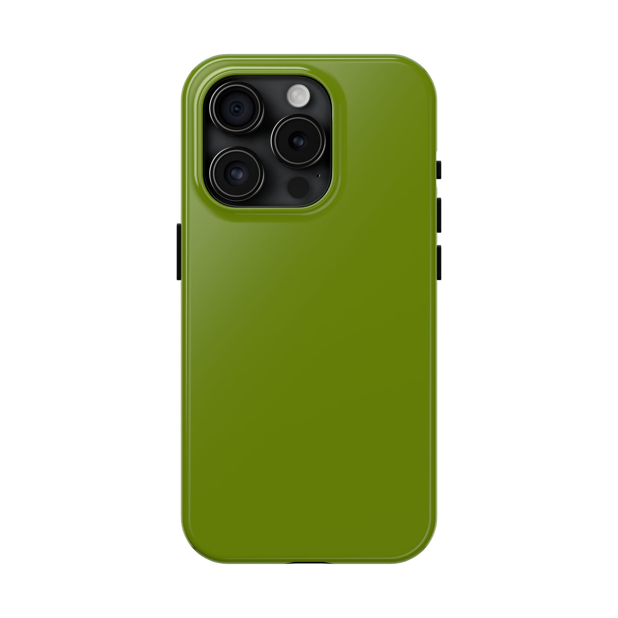 Solid green matcha tea iPhone case, cute and protective phone case for iPhone, stylish accessory for scratch protection.