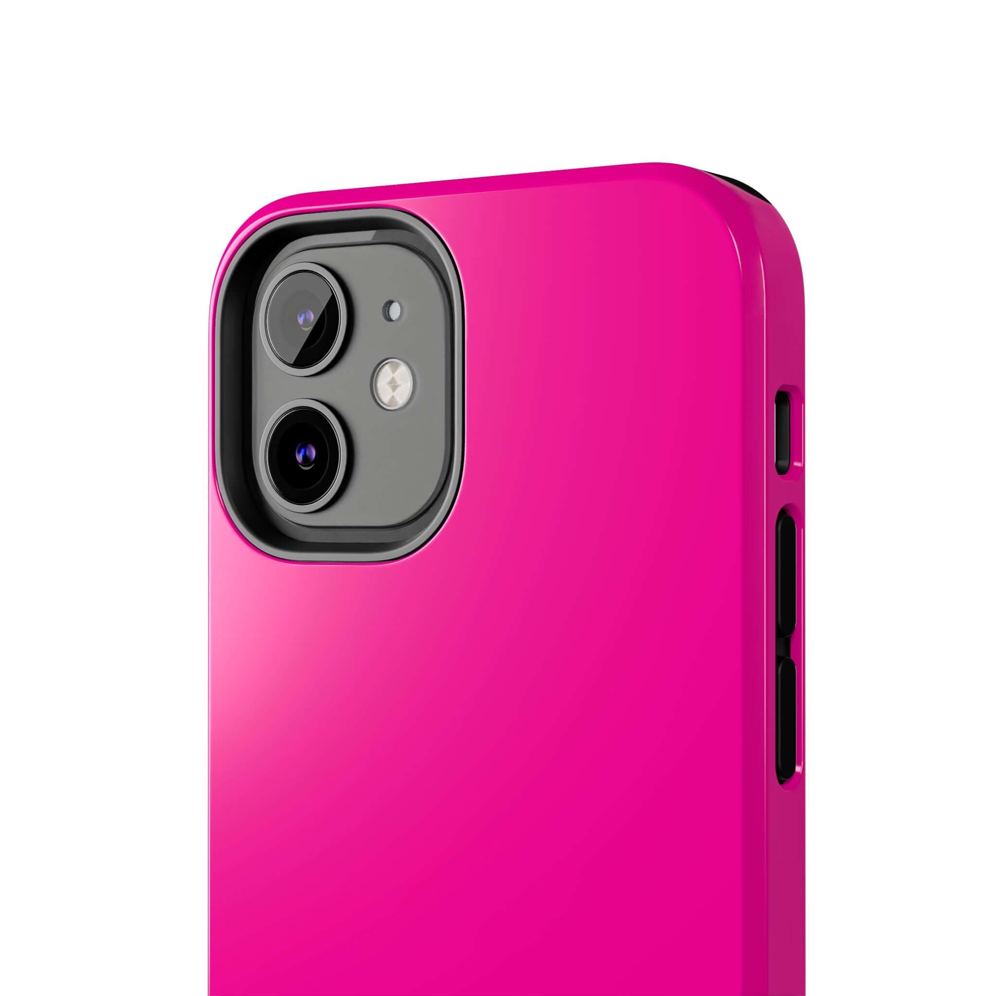 Neon pink iPhone case from cute phone case website with free shipping.