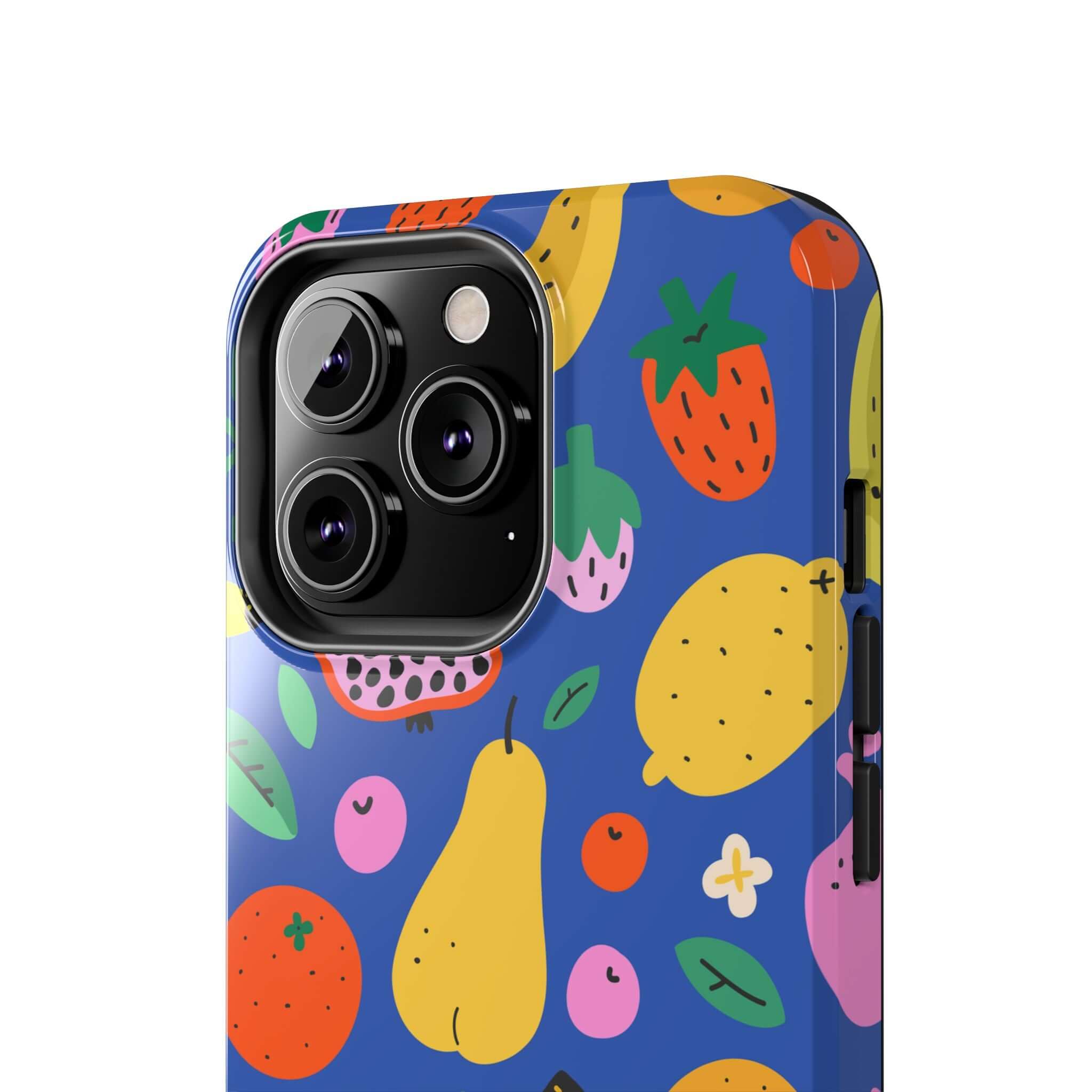 Cute phone cover featuring a colorful beachy fruit design perfect for Apple iPhone, ideal for summer fun.