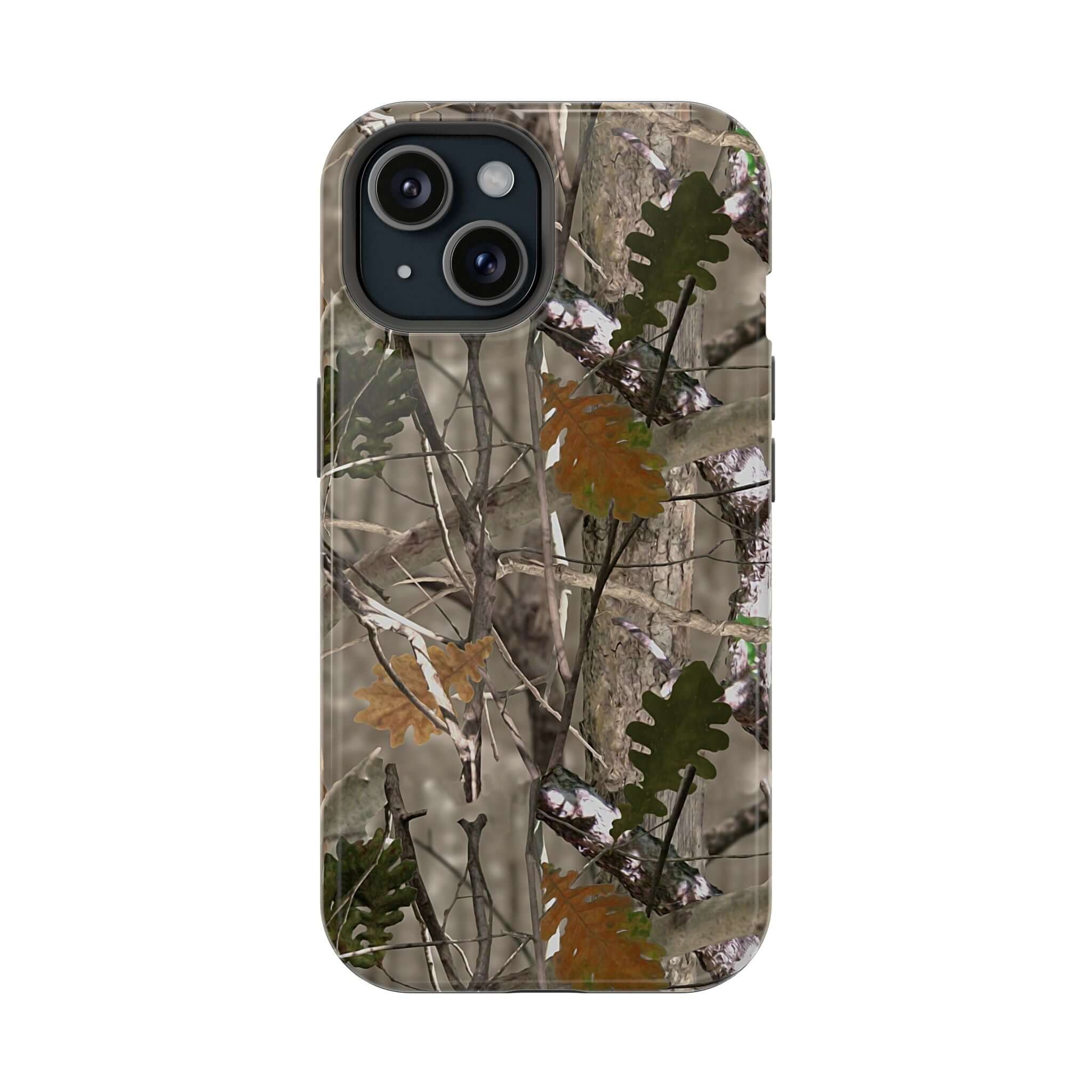 Modern Forest Camo iPhone Case with Cute MagSafe Compatibility and Animal Print Design for Stylish Phone Protection