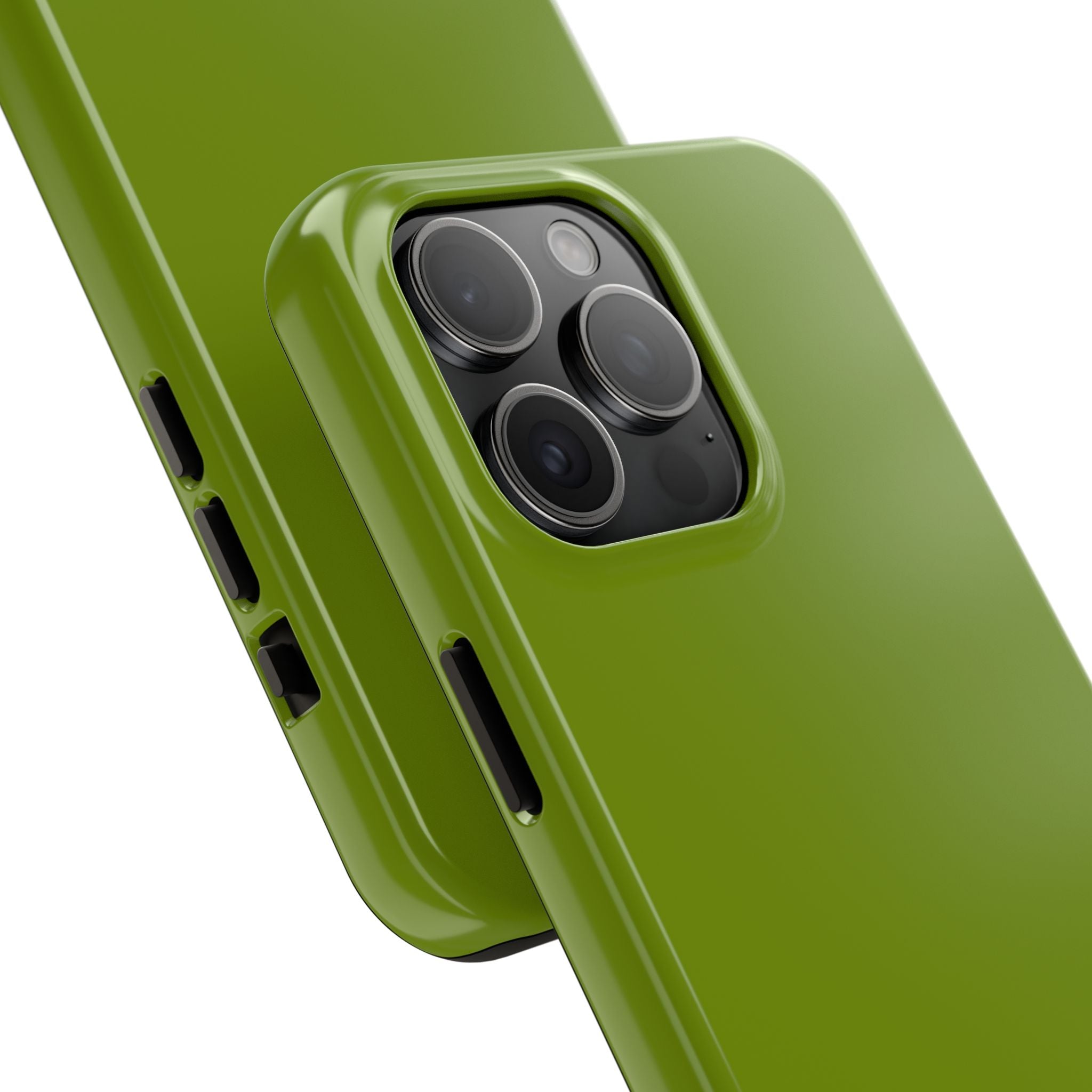 Solid green Matcha Tea iPhone case offering stylish protection, designed as a cute phone case for iPhone lovers.