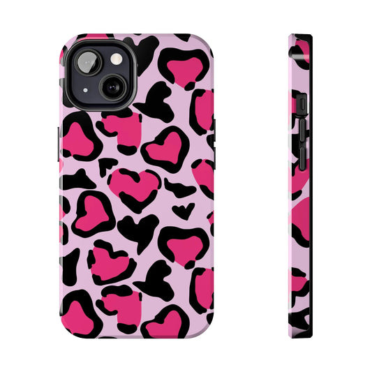 Leopard Hearts - Phone Case For