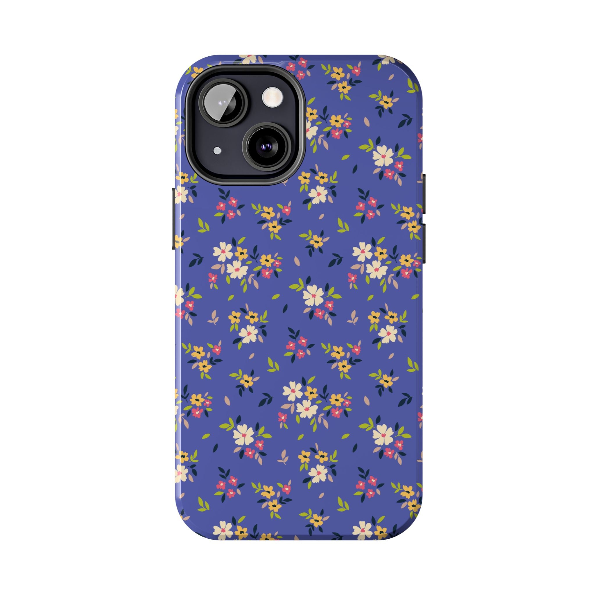 Cabaña campestre | Estuche con print de flores azul marino