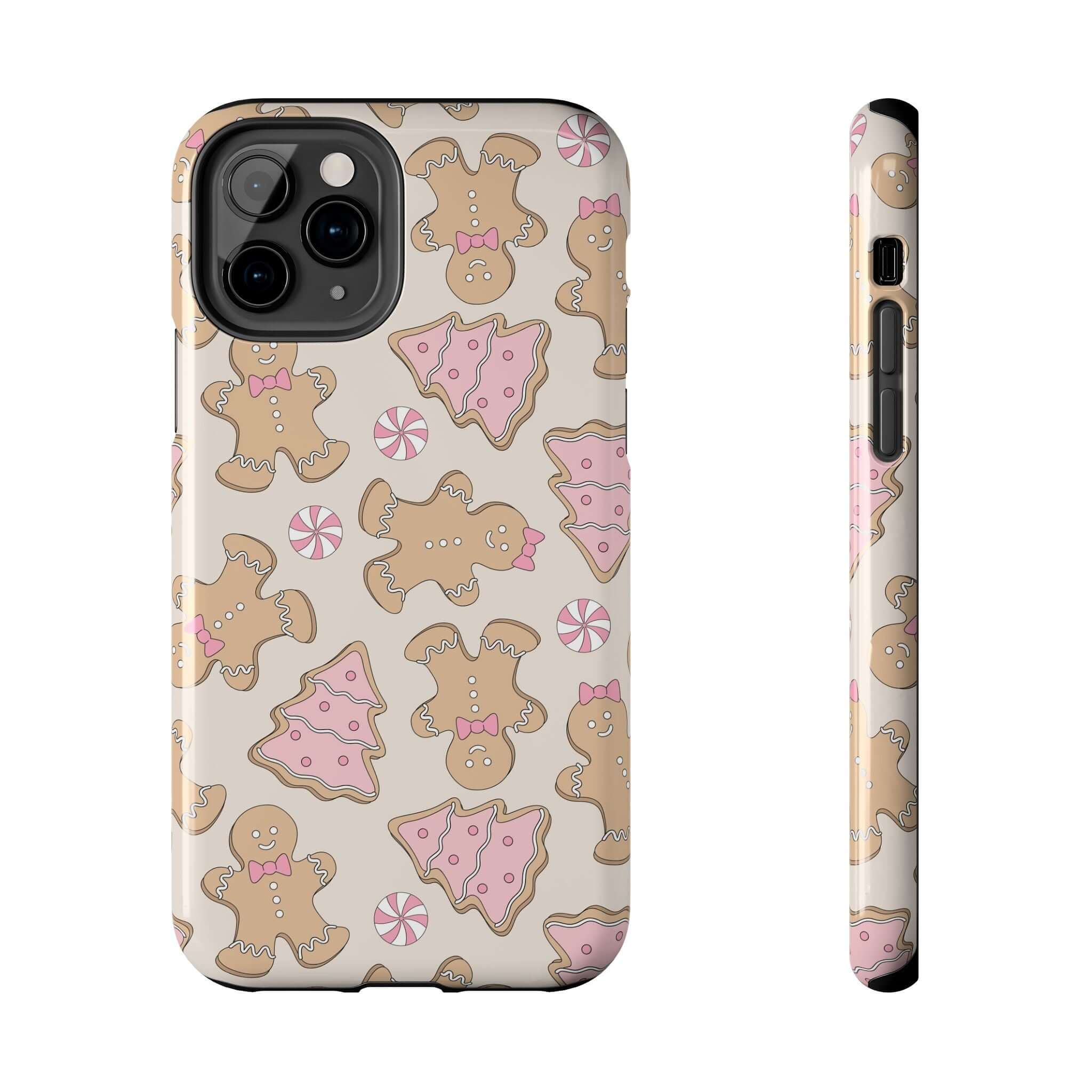 Cute Gingerbread Girlie Christmas iPhone Case with holiday pattern, perfect for gifting and adding festive spirit to your phone.