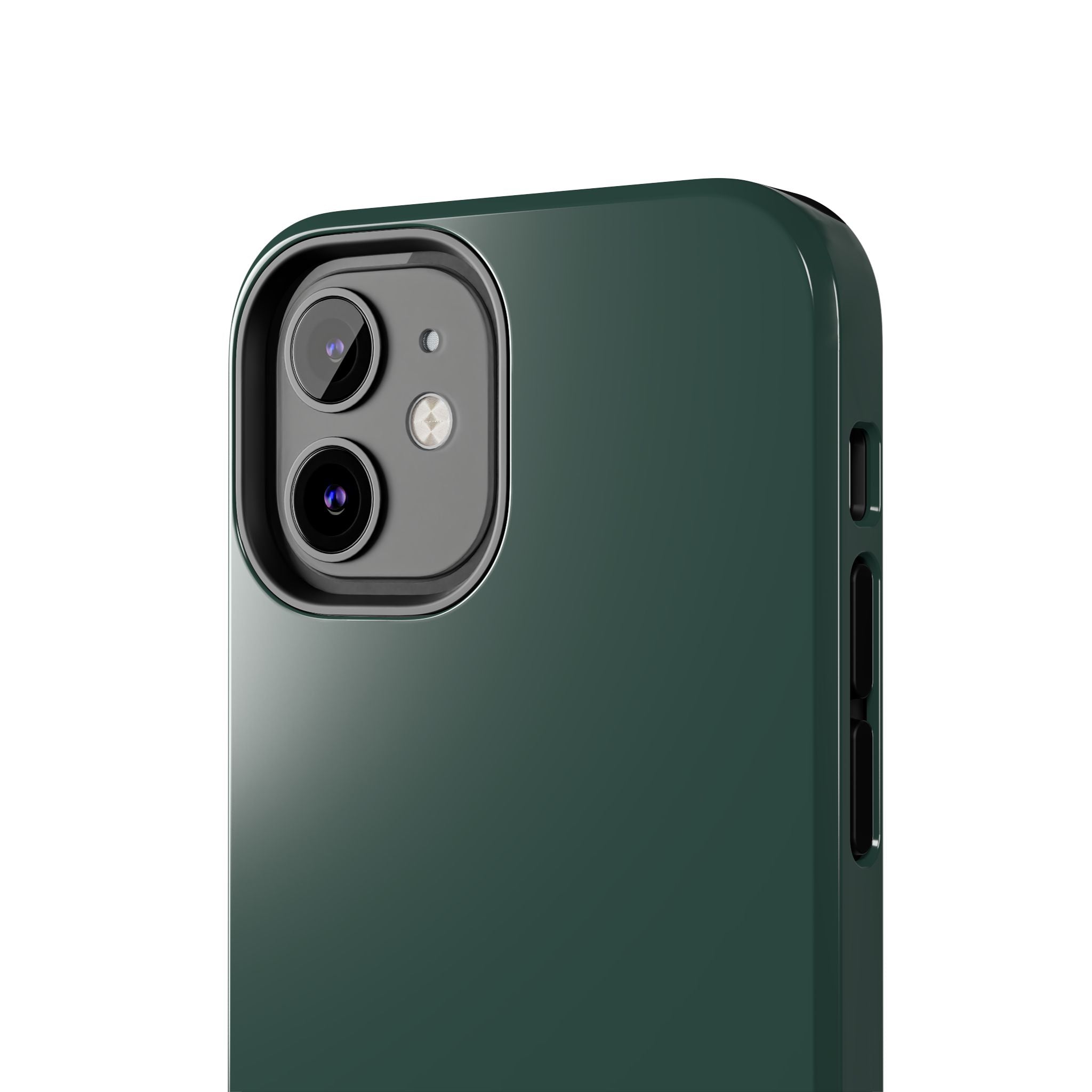 Solid green Evergreen phone case for iPhone 16, provides protection and adds a cute pop of color. Perfect iPhone case and cover.