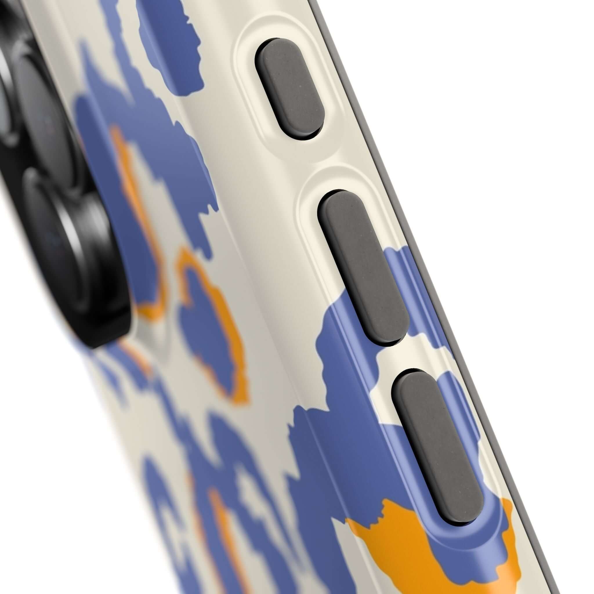 Blue Leopard Print MagSafe Case with Colorful Abstract Design for iPhone