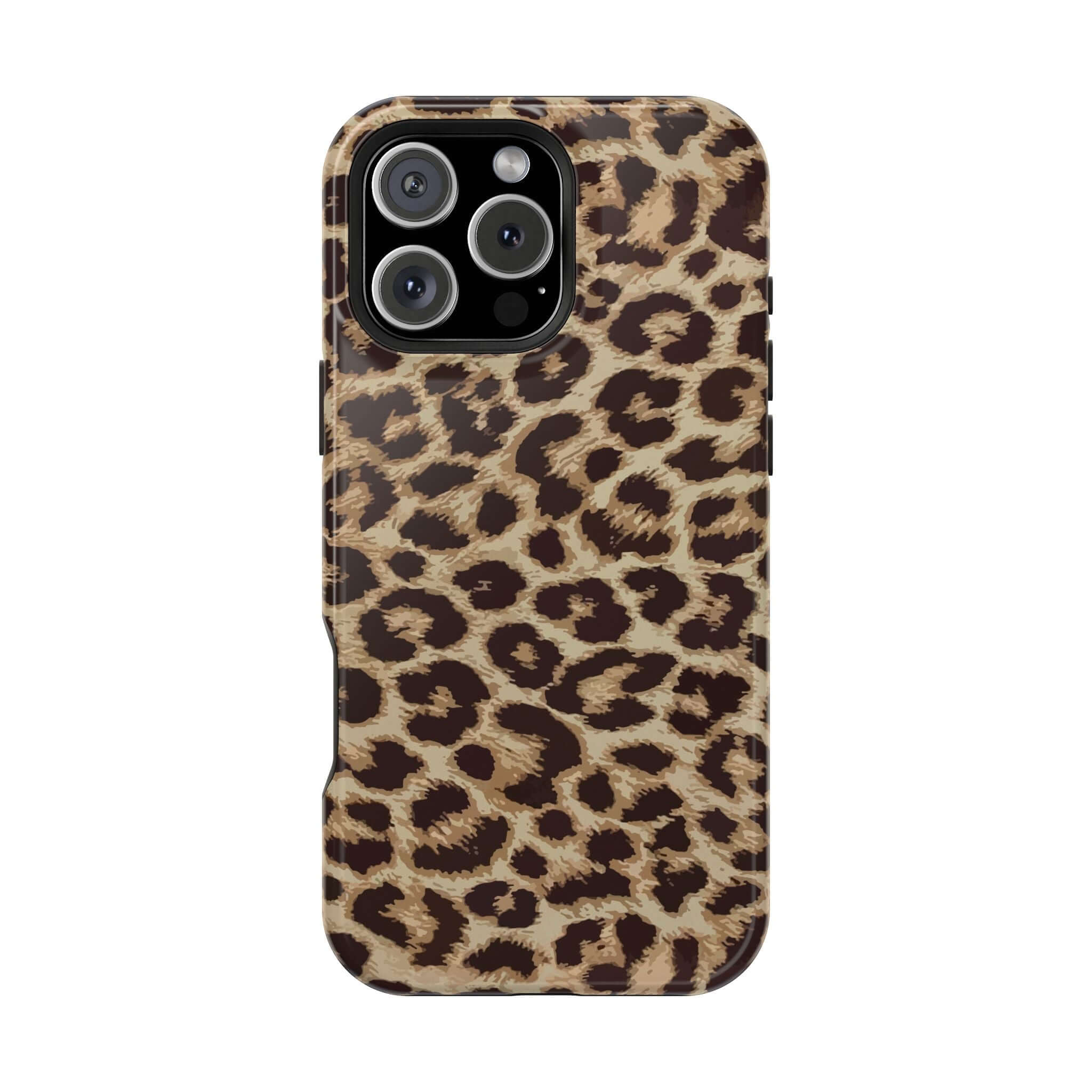 Stylish Cheetah Print Phone Case for iPhone 16 with Cute MagSafe Design - Savannah Rush Collection for a Bold Statement.