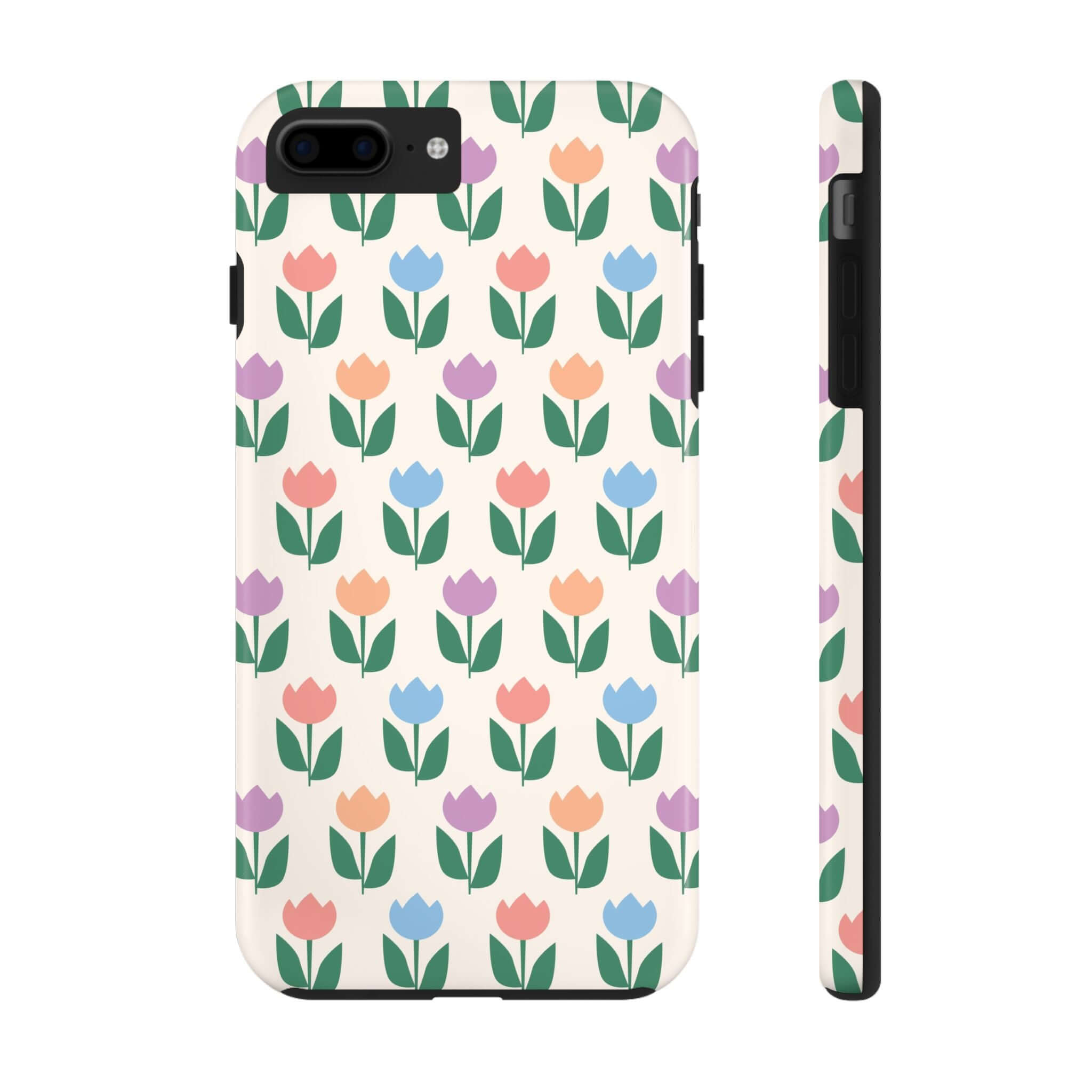 iPhone 14 Pro Max Tulip Case with Colorful Floral Design, Vibrant Flowers, Cute Quirky Accessory for Fun and Playful Look