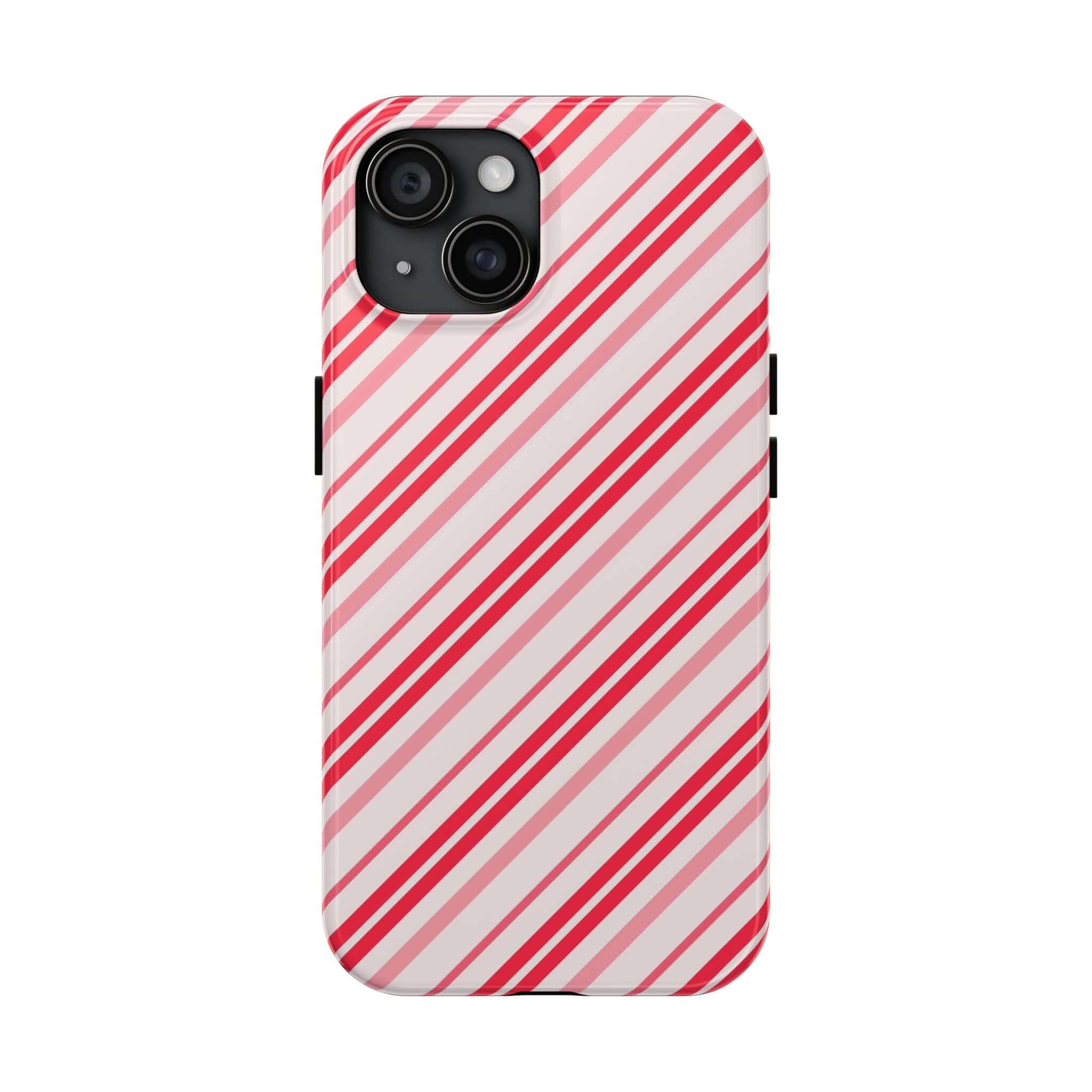 Candy Cane Cutie striped holiday phone case for iPhone with festive design, perfect custom gift for cute seasonal style.