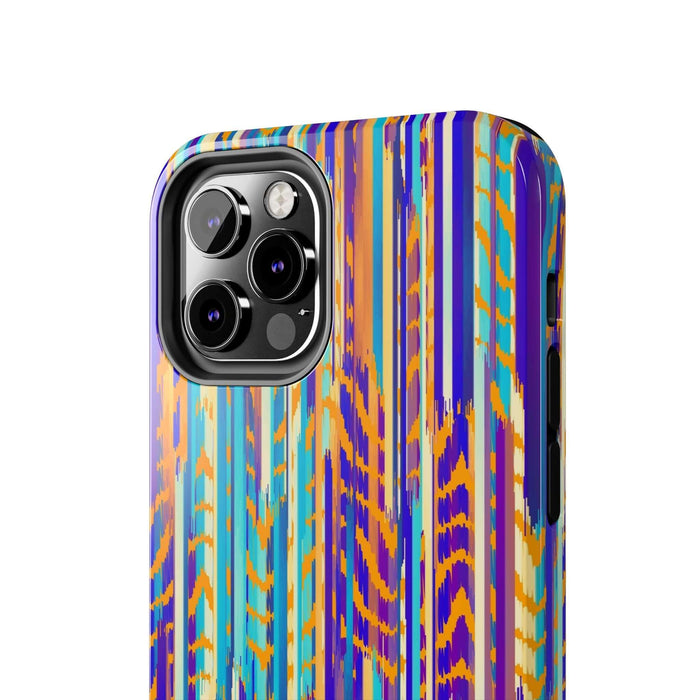 Colorful tie dye iPhone case with abstract design, cute and unique phone cover.