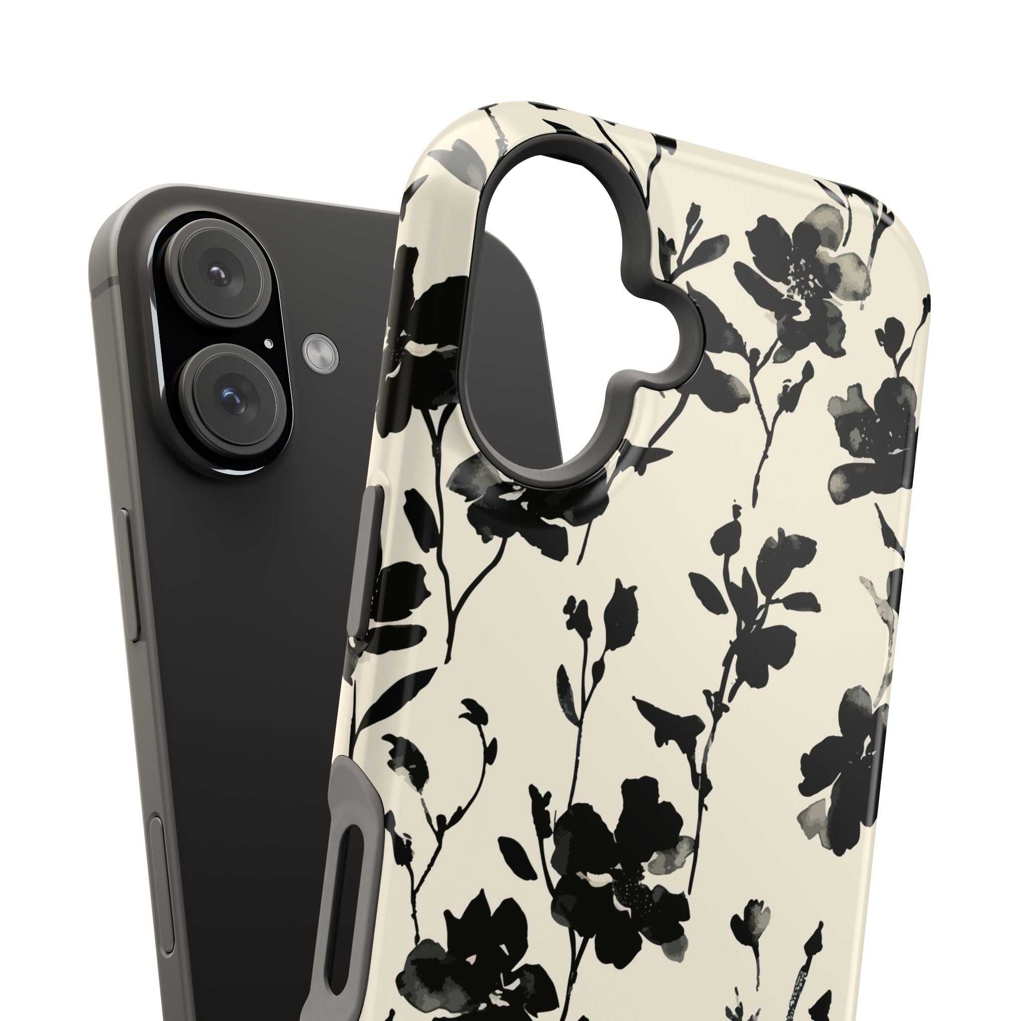 Shadowed Blooms | Black Floral Case