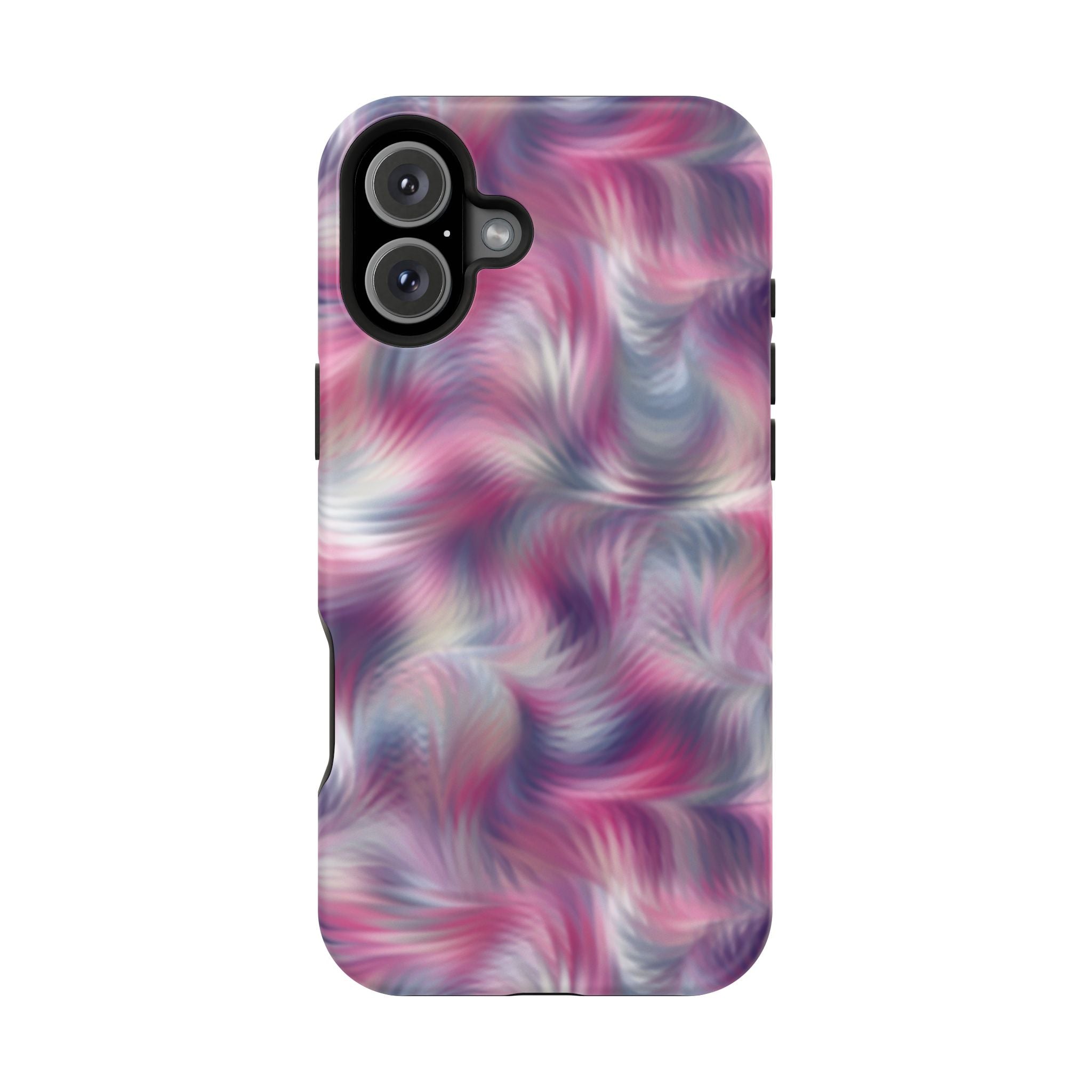 Losing Sight Purple Abstract MagSafe iPhone Case with Cute Tie Dye Swirl Design