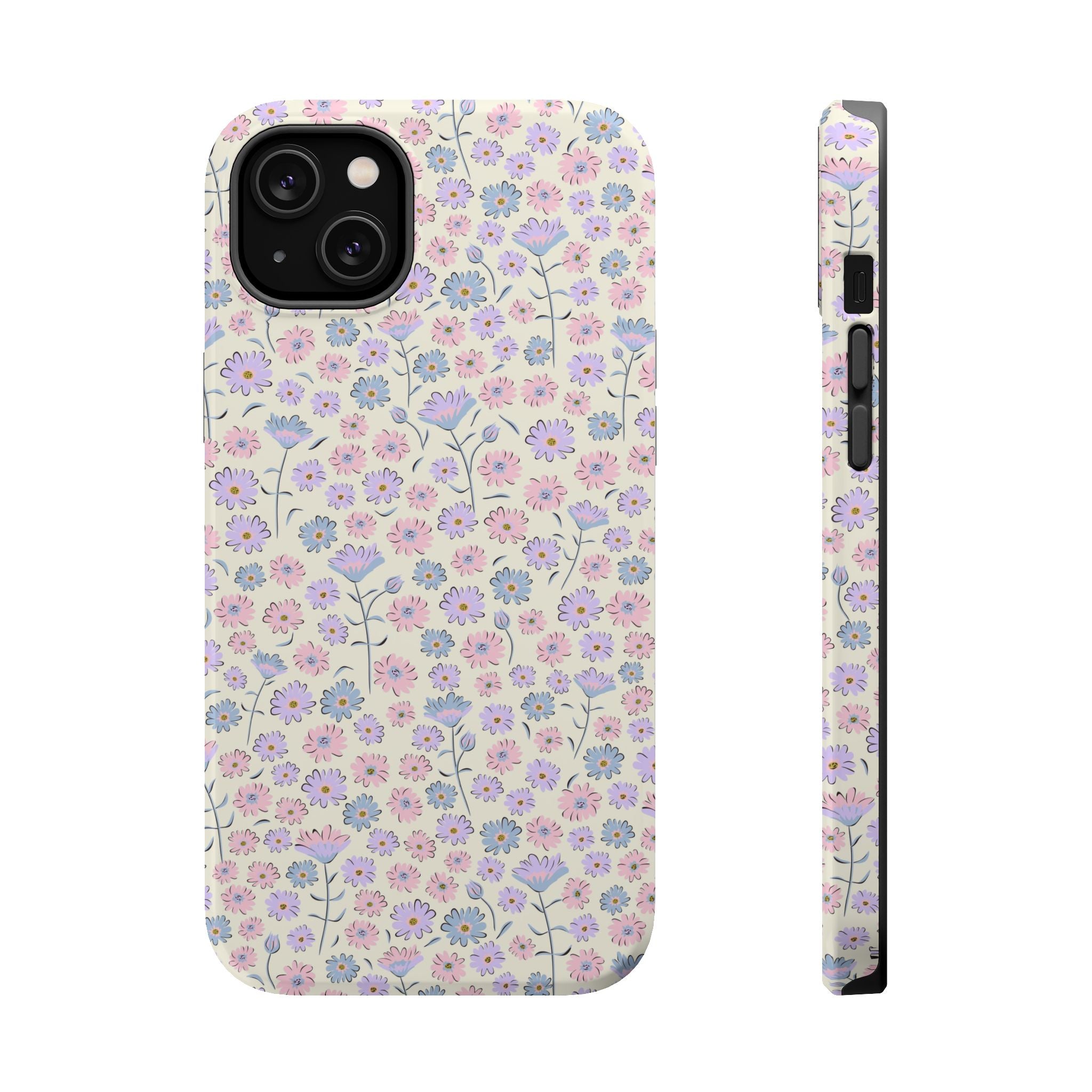 Cottage Mornings Pink Flower iPhone 16 case with cute floral design, perfect for adding charm and protection to your phone.