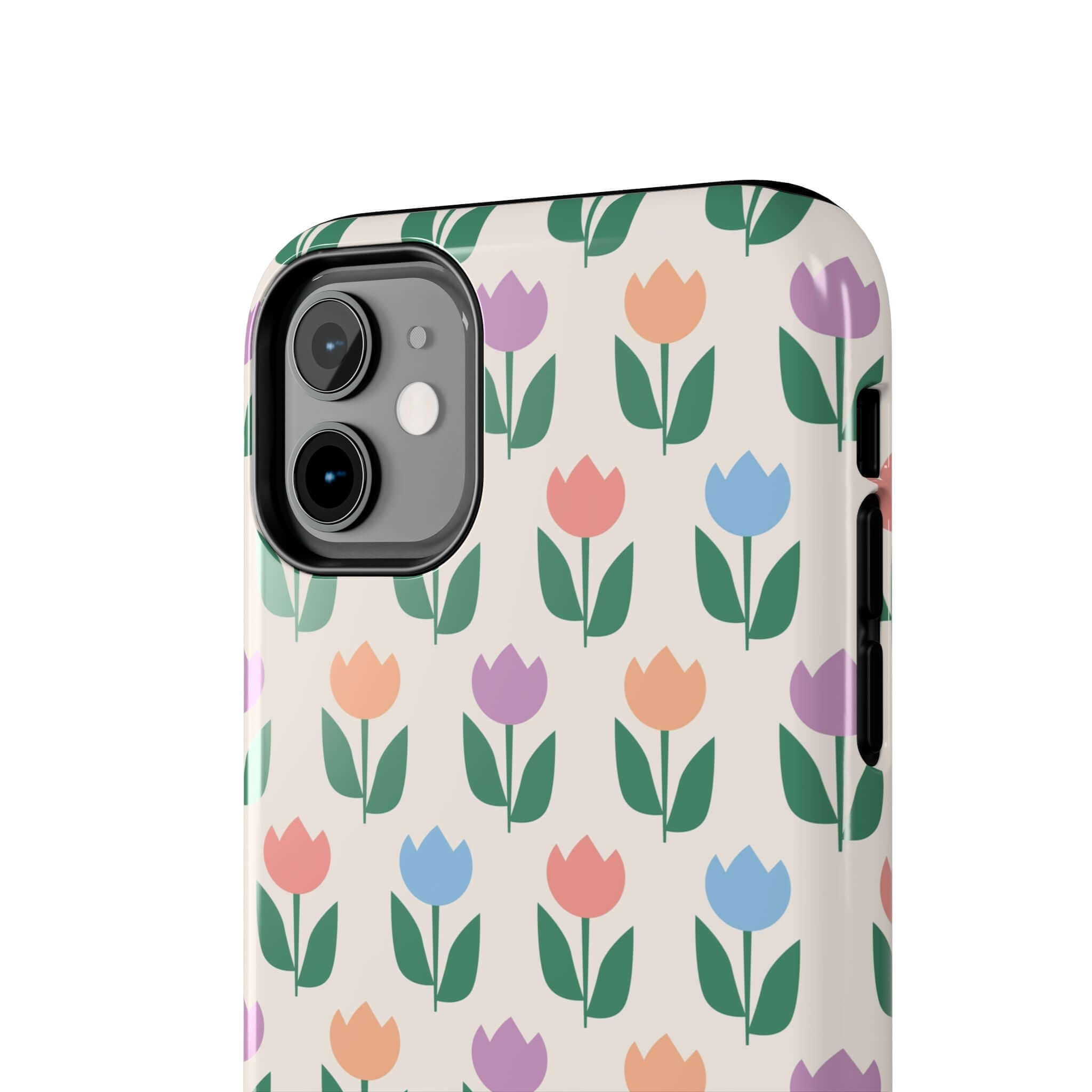 Colorful floral tulip phone case for iPhone 14 Pro Max