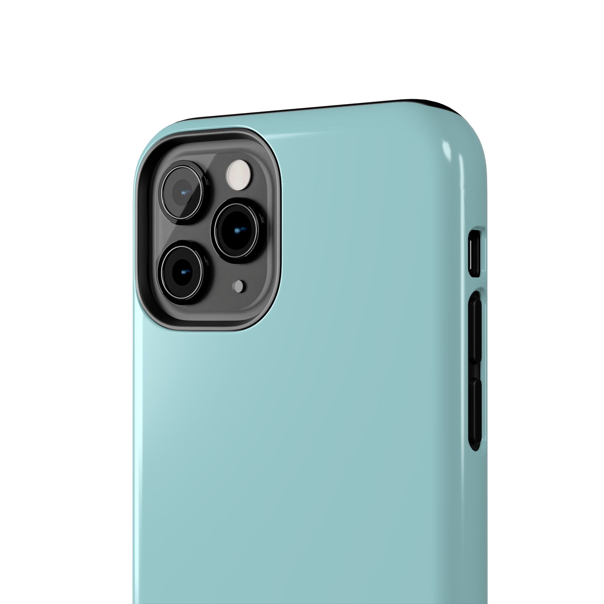 Solid teal phone case for iPhone 16, Minty Green design, cute and protective phone cover.