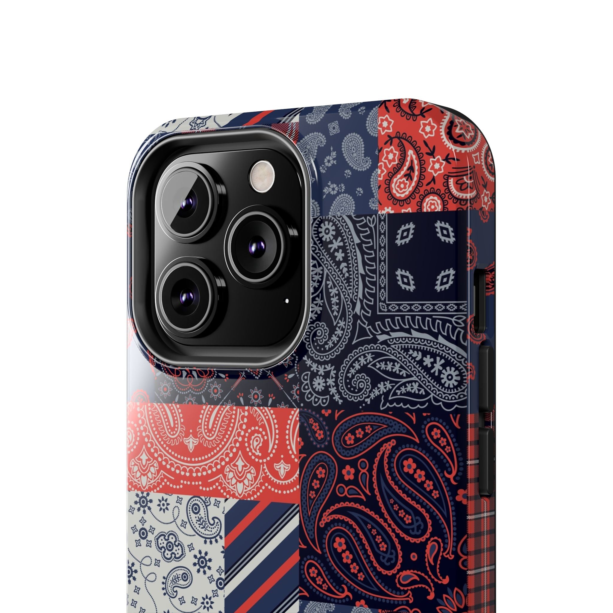 Boho Bandit Bandana Patchwork iPhone 14 Pro Case with Cute and Bookish Design