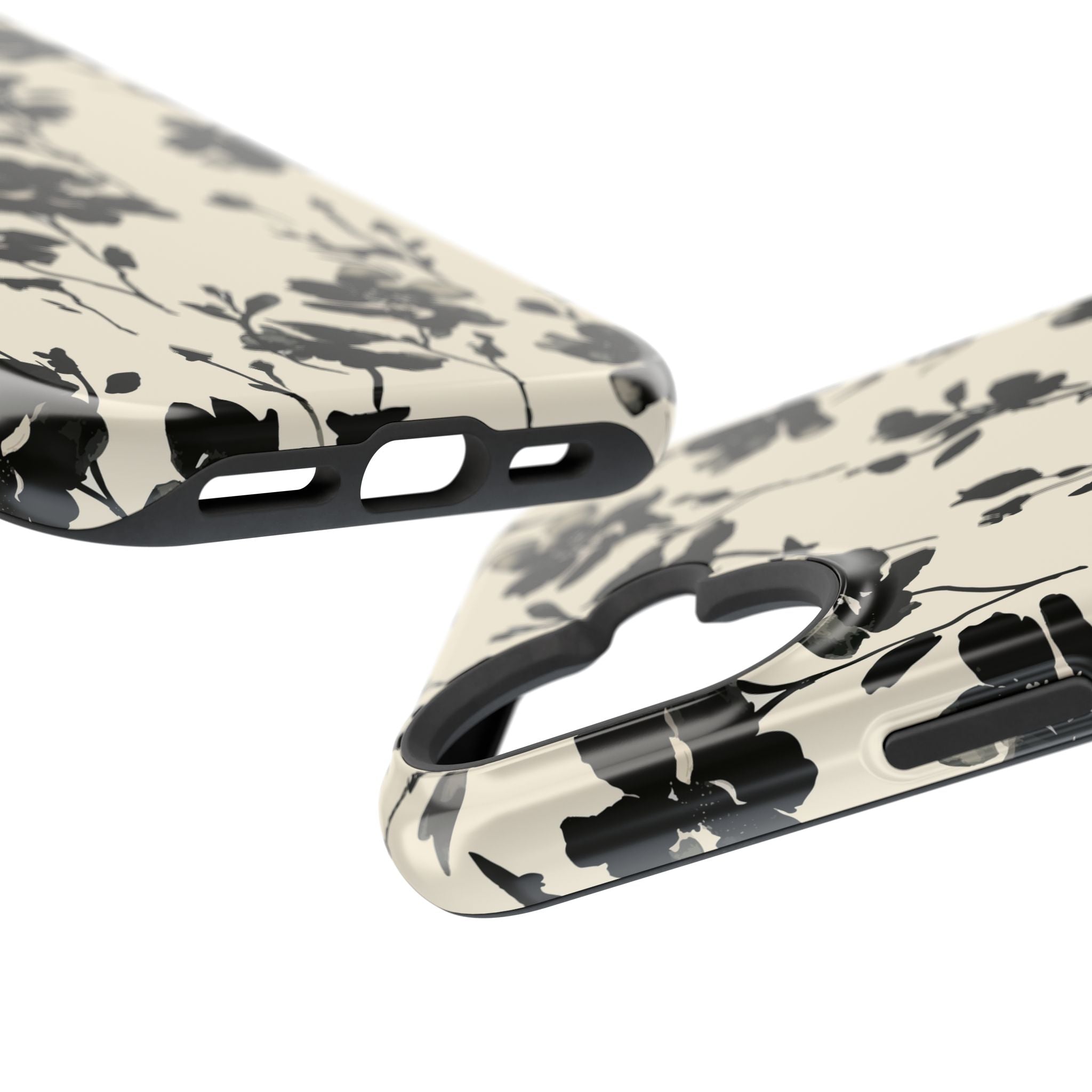 Shadowed Blooms | Black Floral Case