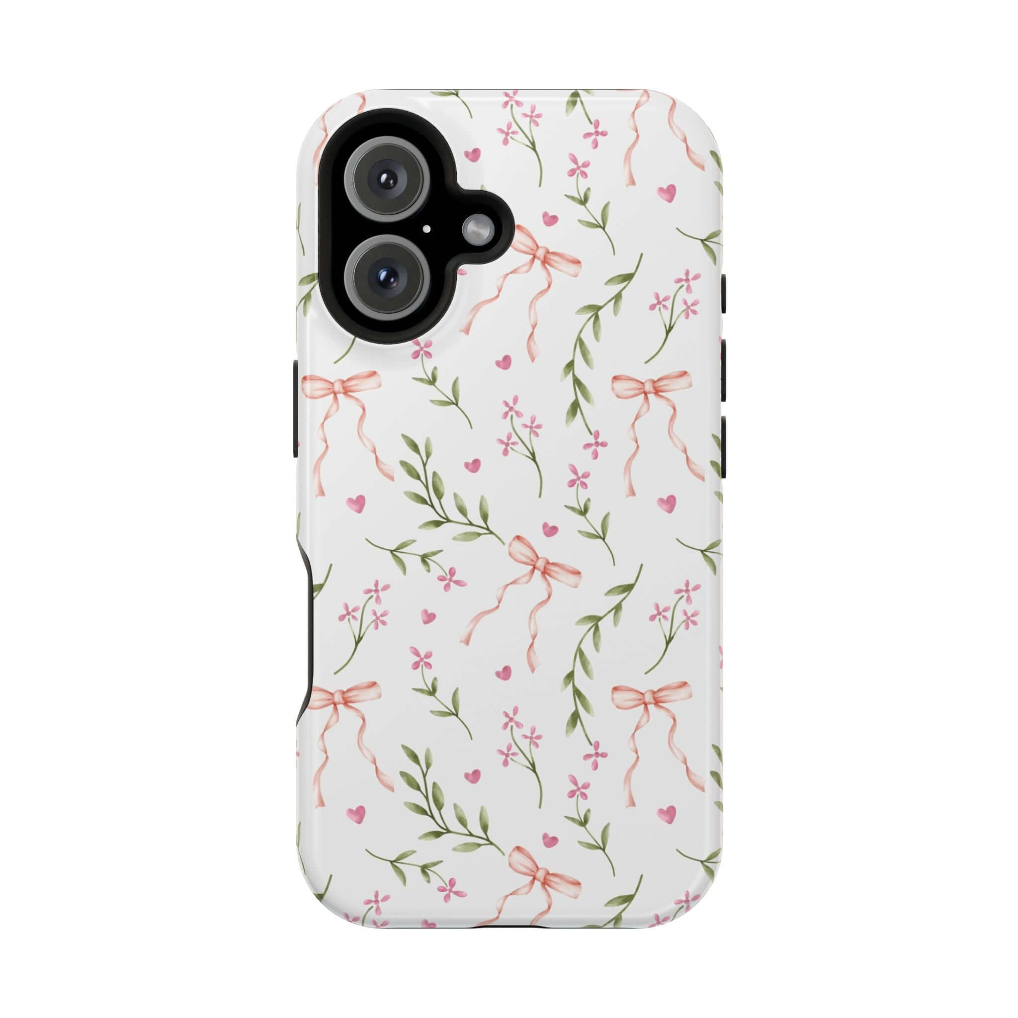 Darling Daydream Pink Coquette Case with floral design, perfect MagSafe iPhone Case, a cute phone cover for stylish fun.