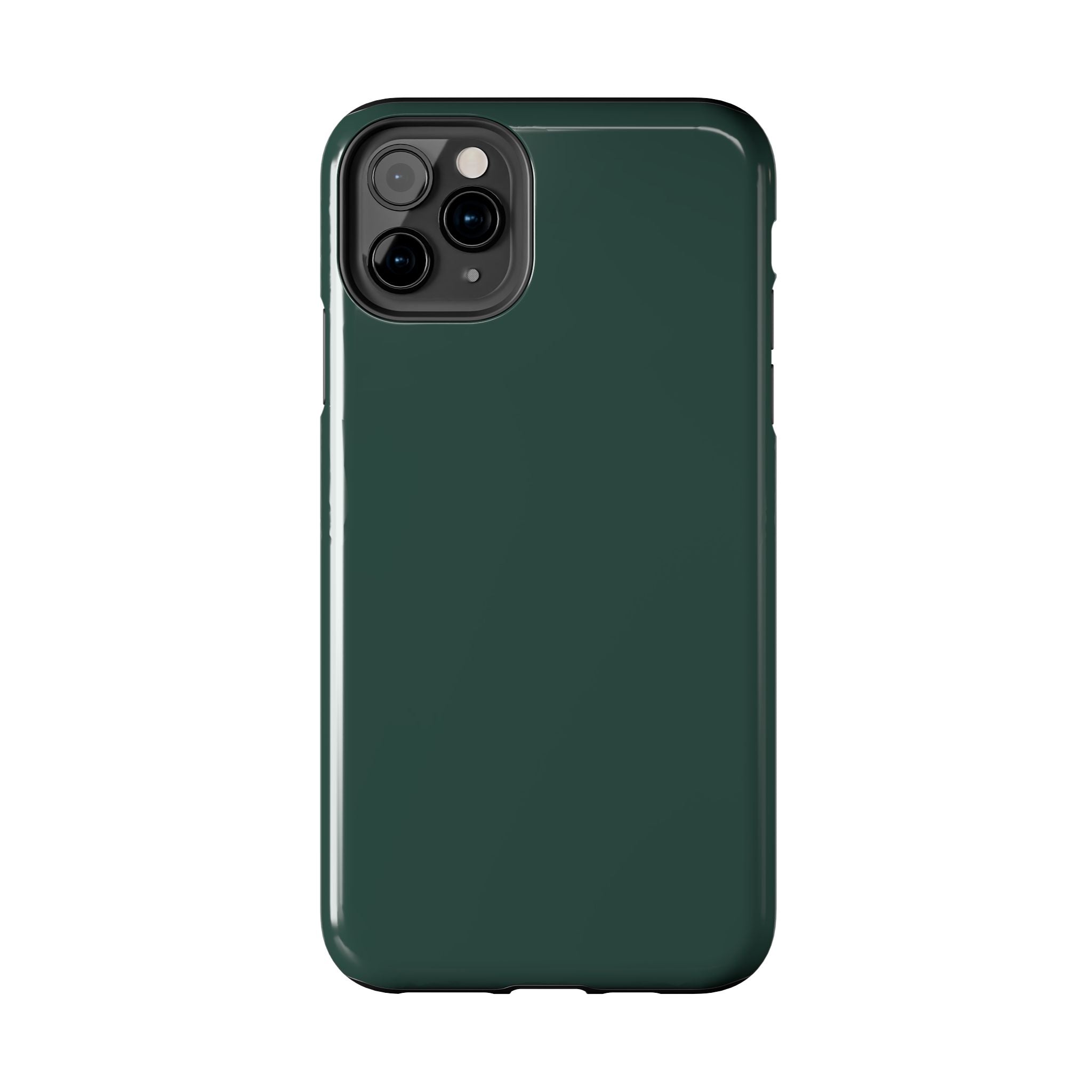 Solid green iPhone 16 case, Evergreen design, offering cute protection for your phone. Stylish and durable phone cover.