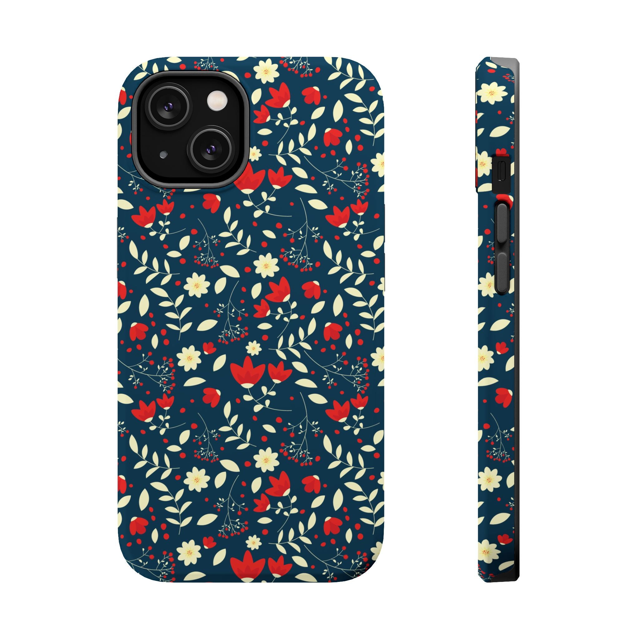 Scarlet Bloom | Green Flower Case