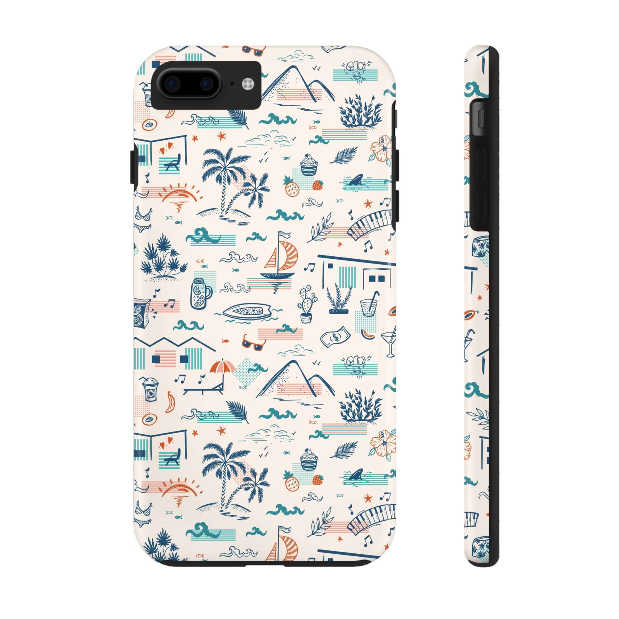 Forever on Vacation colorful iPhone case with summer-themed design, ideal for iPhone 14 Pro Max and Samsung S23, cute phone cases.