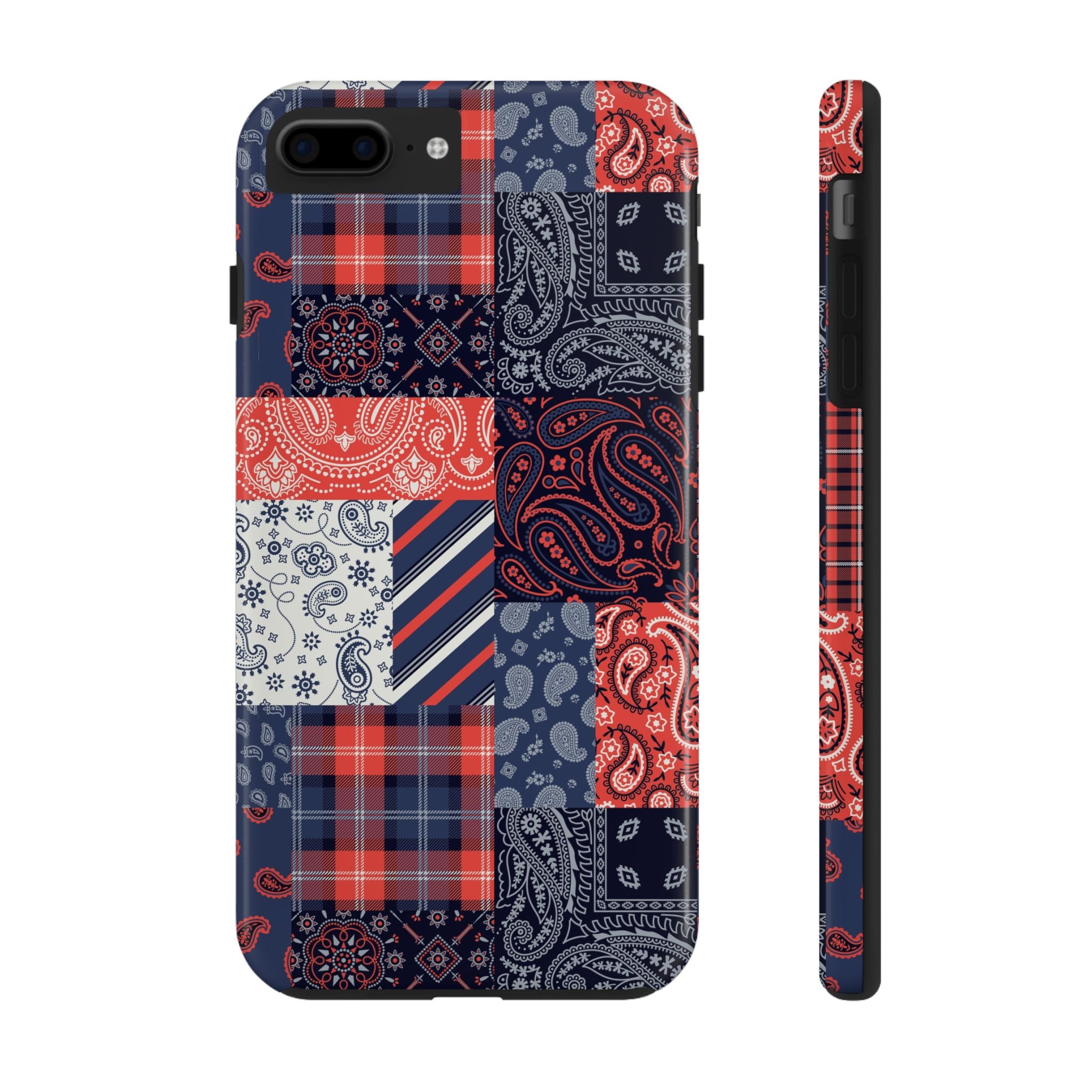 Cute Boho Bandana Patchwork iPhone 14 Pro Case - Bookish Phone Case Design