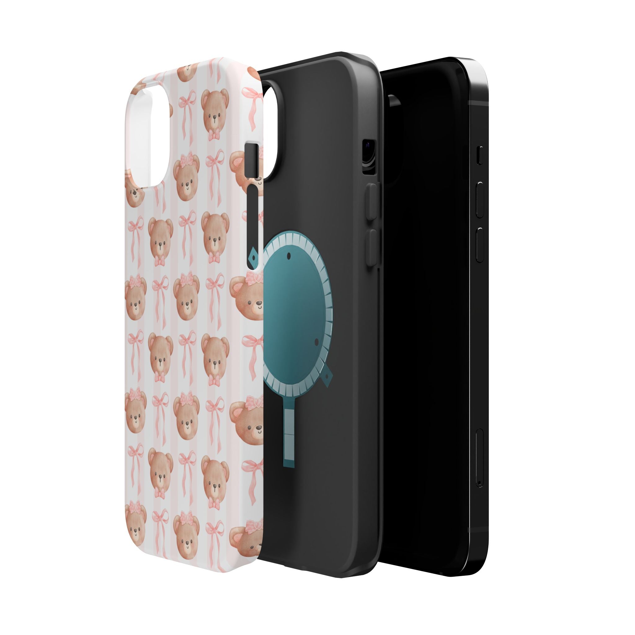 Beary Cute Coquette Bears phone case with adorable bear design in vibrant colors, perfect cute phone cover for style and protection.