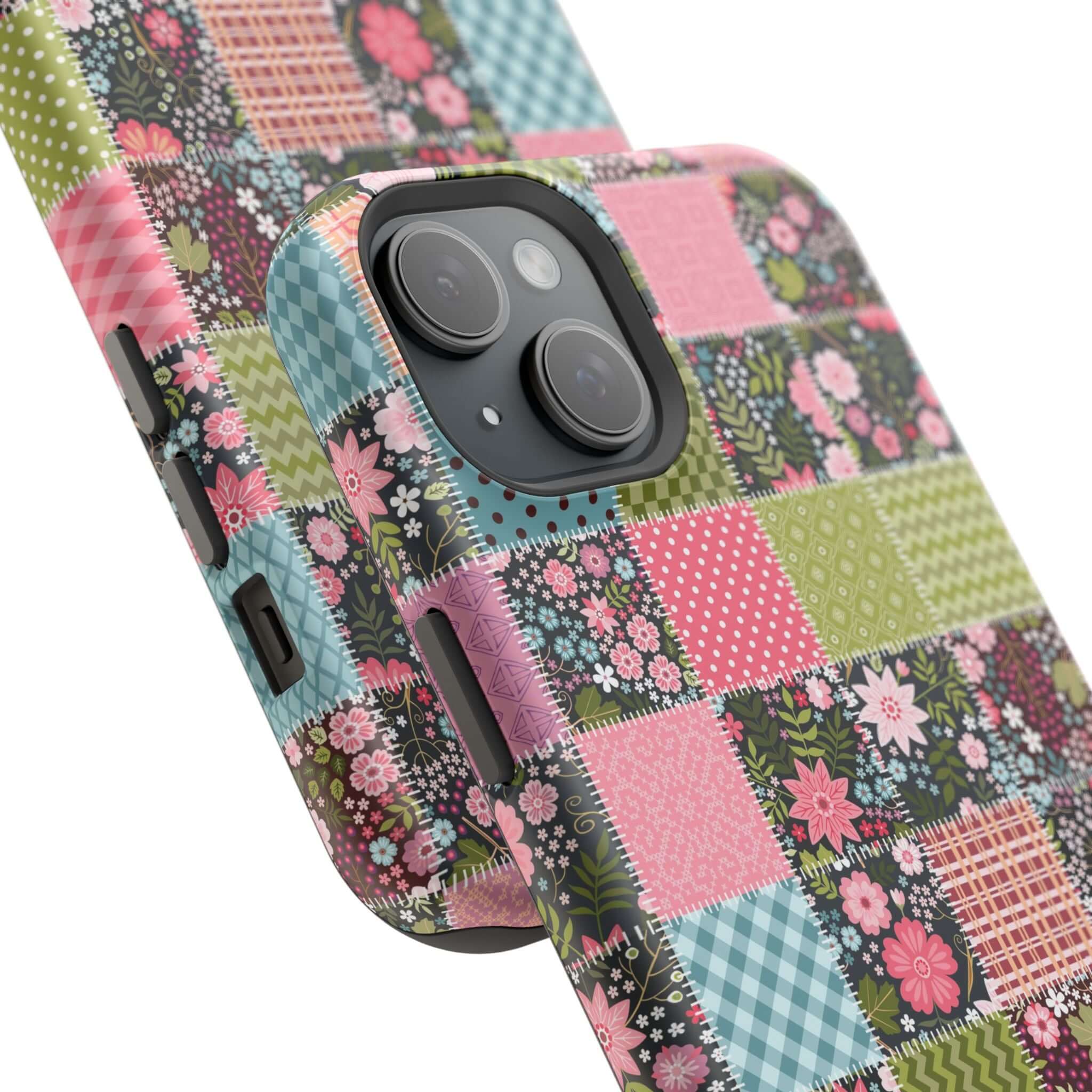 Groovy Flora Forage MagSafe iPhone case with a cute wildflower patchwork, perfect for free-spirited floral lovers.