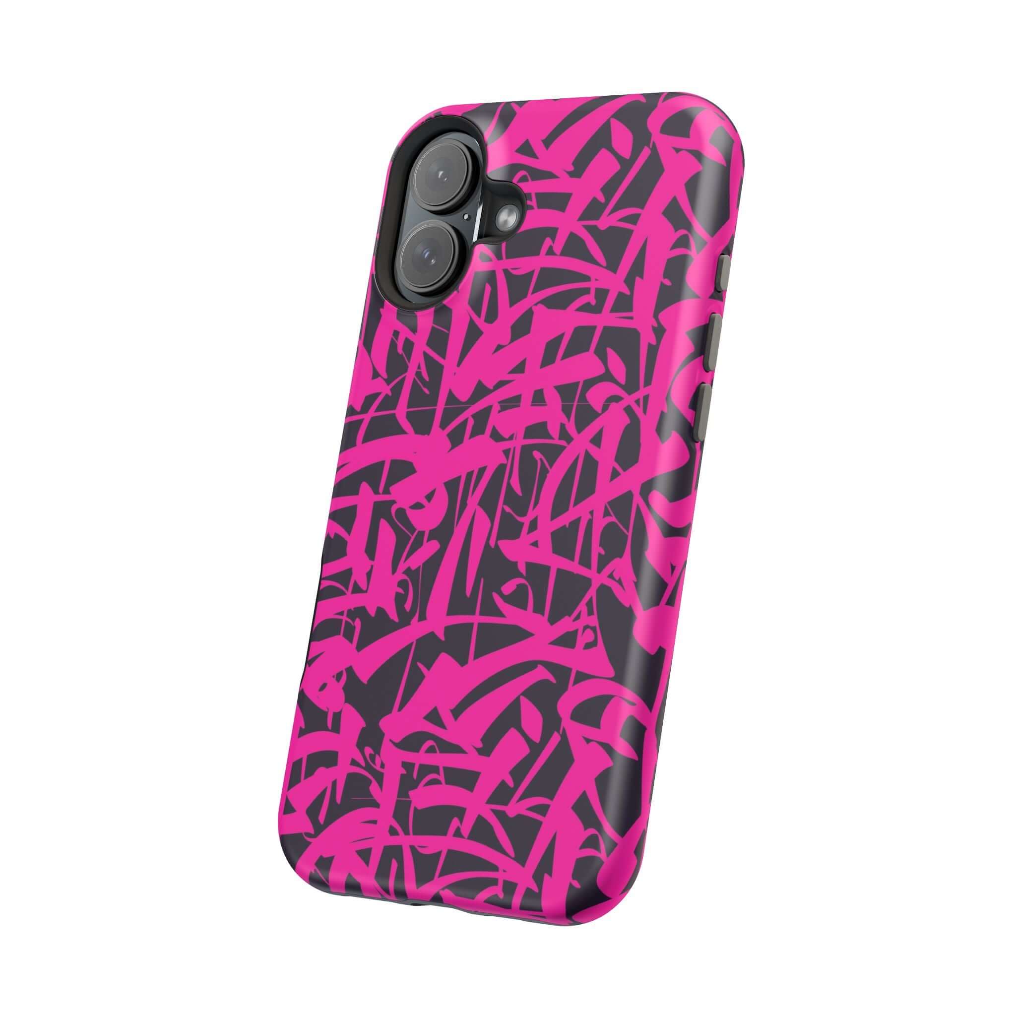 Cute Pink Art Case for iPhone with unique abstract design, perfect for showcasing your playful personality.