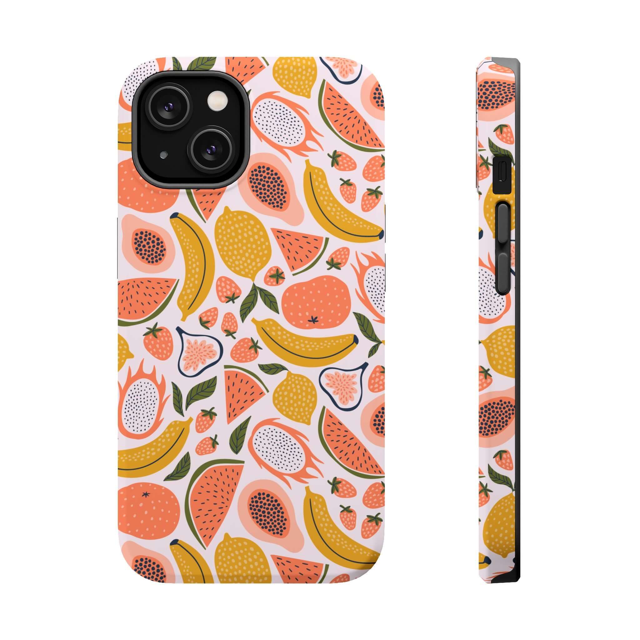 Cute tropical fruit iPhone 14 case with playful summer design and free shipping.