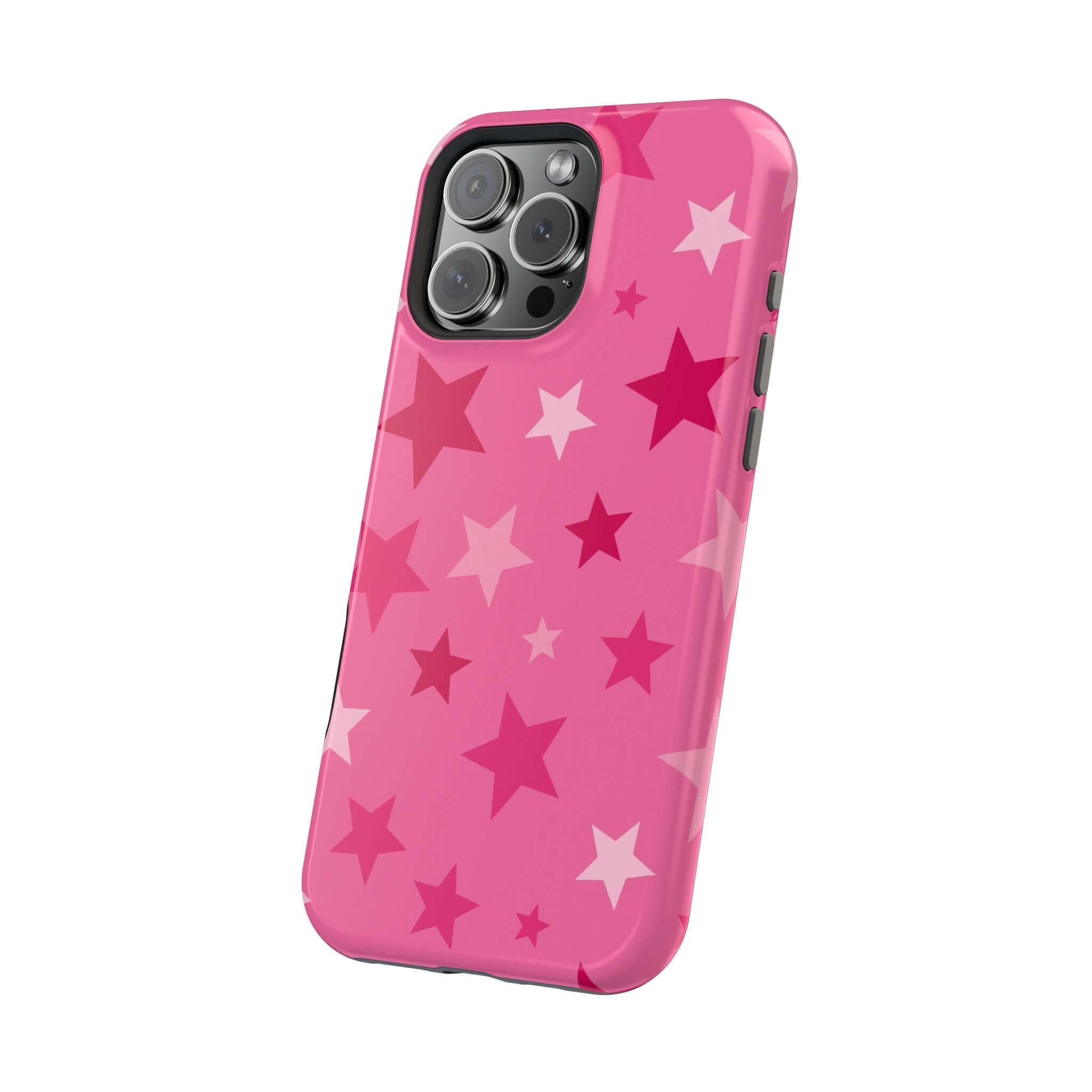 Cute pink stars phone cover for Apple iPhone, combining style and protection in a starry design. Perfect for trendsetters!