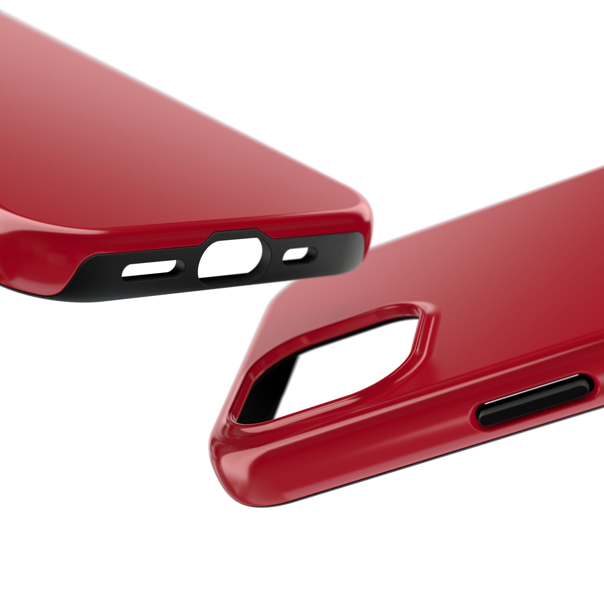 Candy Apple Solid Red iPhone 16 case, cute protective phone cover with stylish design and precise cutouts.