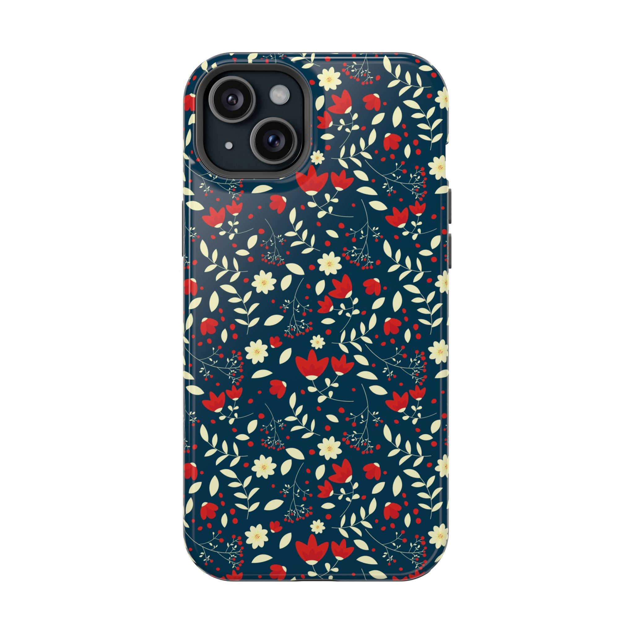 Scarlet Bloom | Green Flower Case