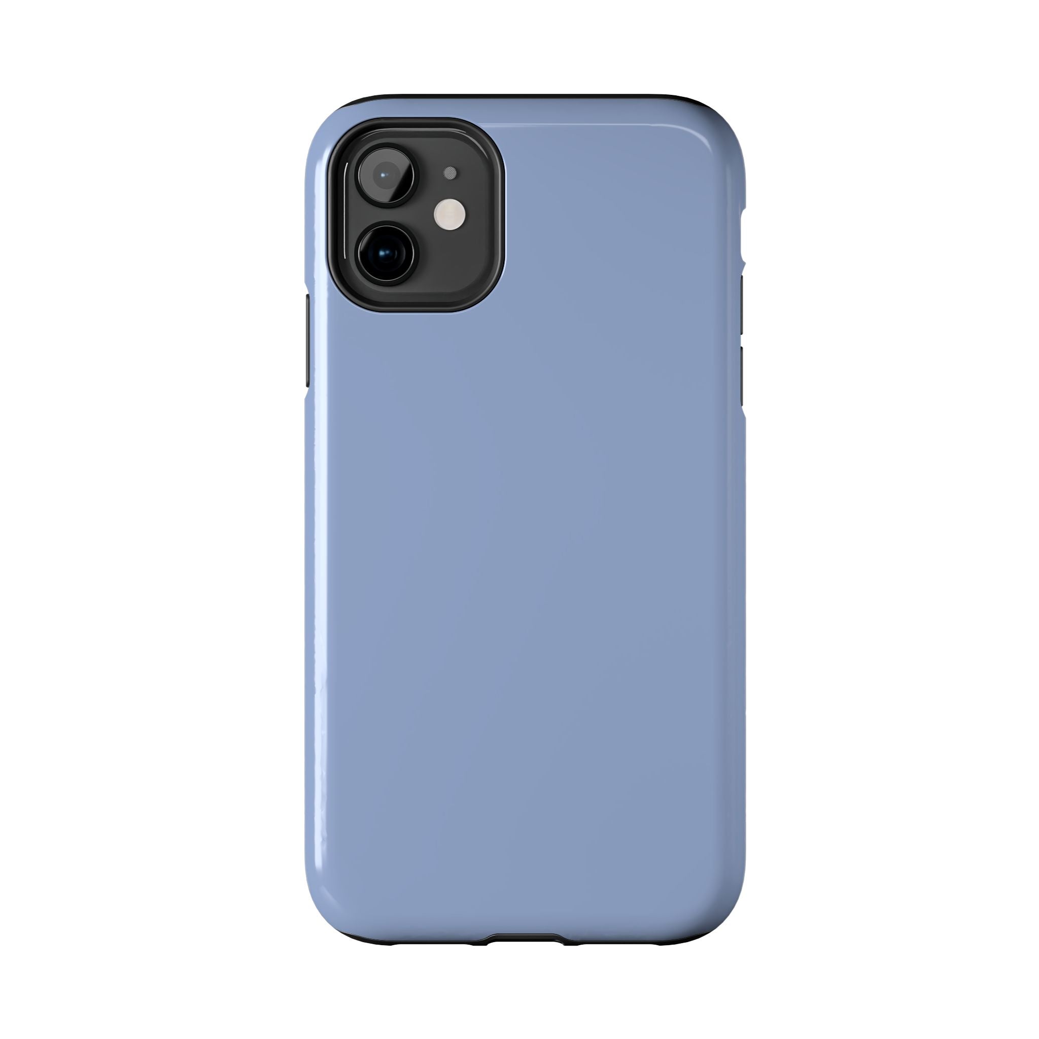 Blue Velvet sturdy iPhone 16 case, cute phone cover in solid blue, stylish protection for your device.