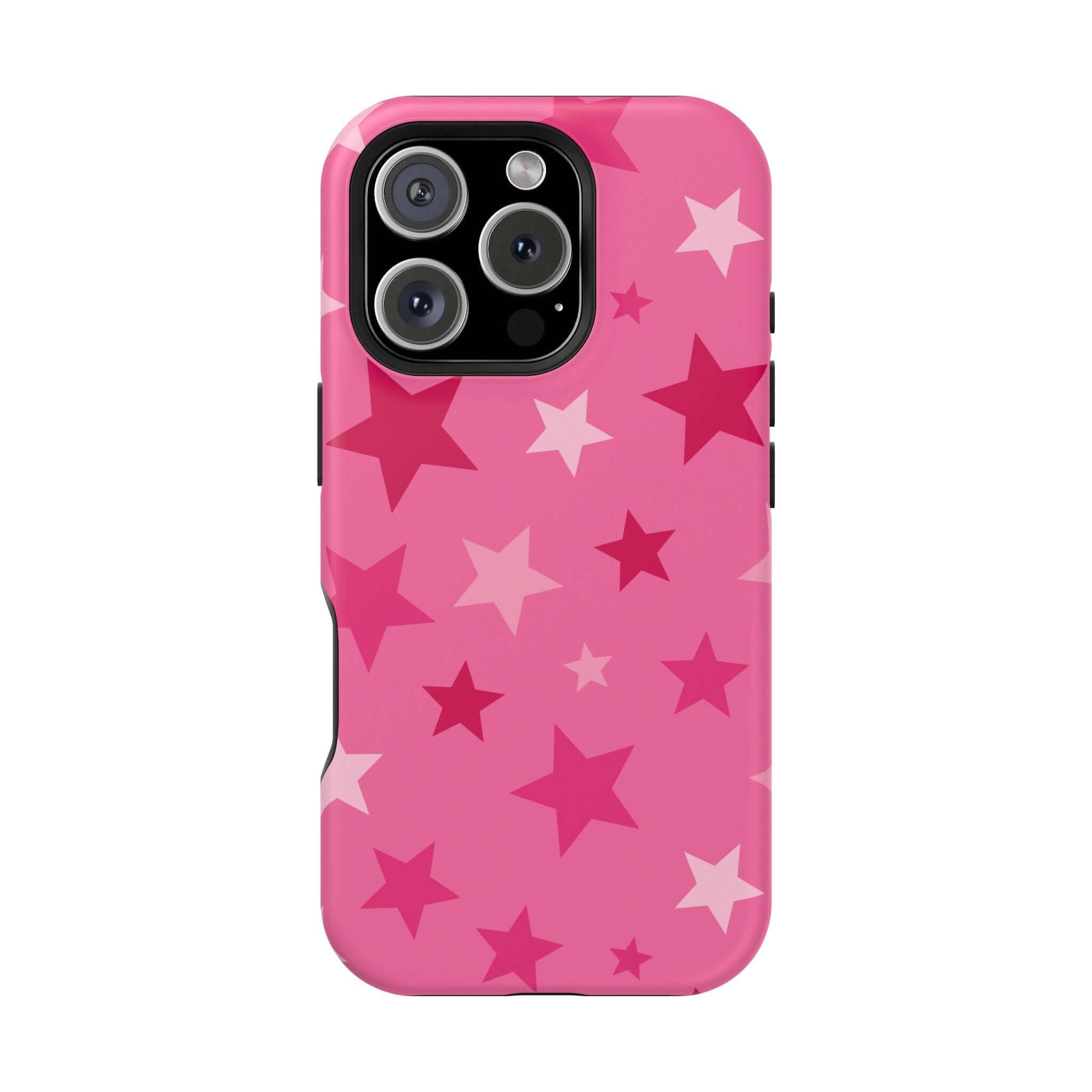 Cute pink stars phone cover for Apple iPhone, featuring a trendy starry design perfect for style-savvy users.