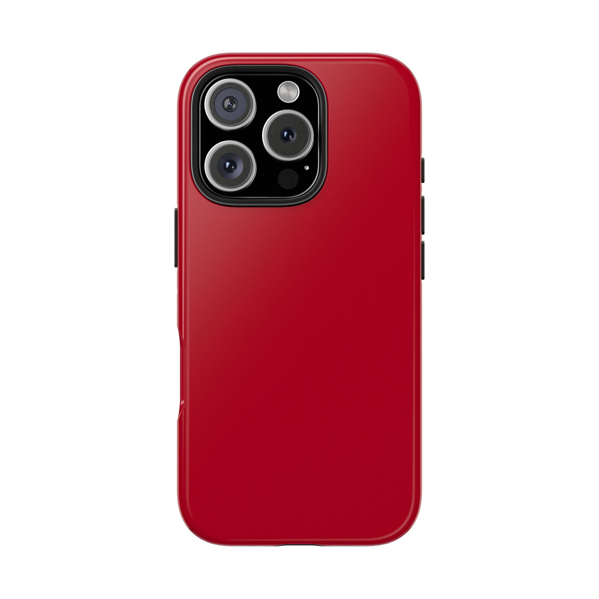 Candy Apple Solid Red iPhone 16 case, cute phone cover offering style and protection.