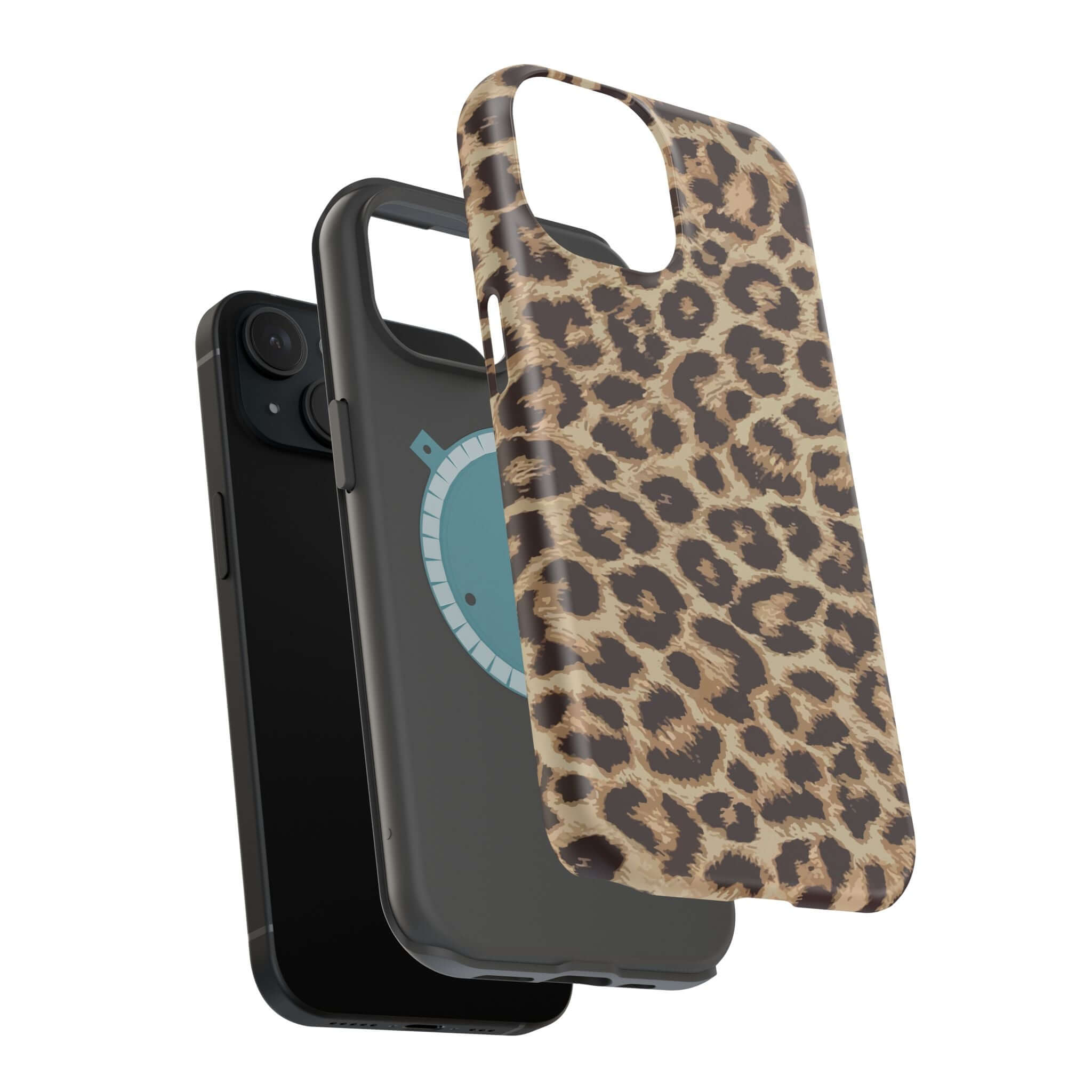 Stylish Savannah Rush Cheetah Case with cute MagSafe design and bold animal print for iPhone 16 protection and flair.