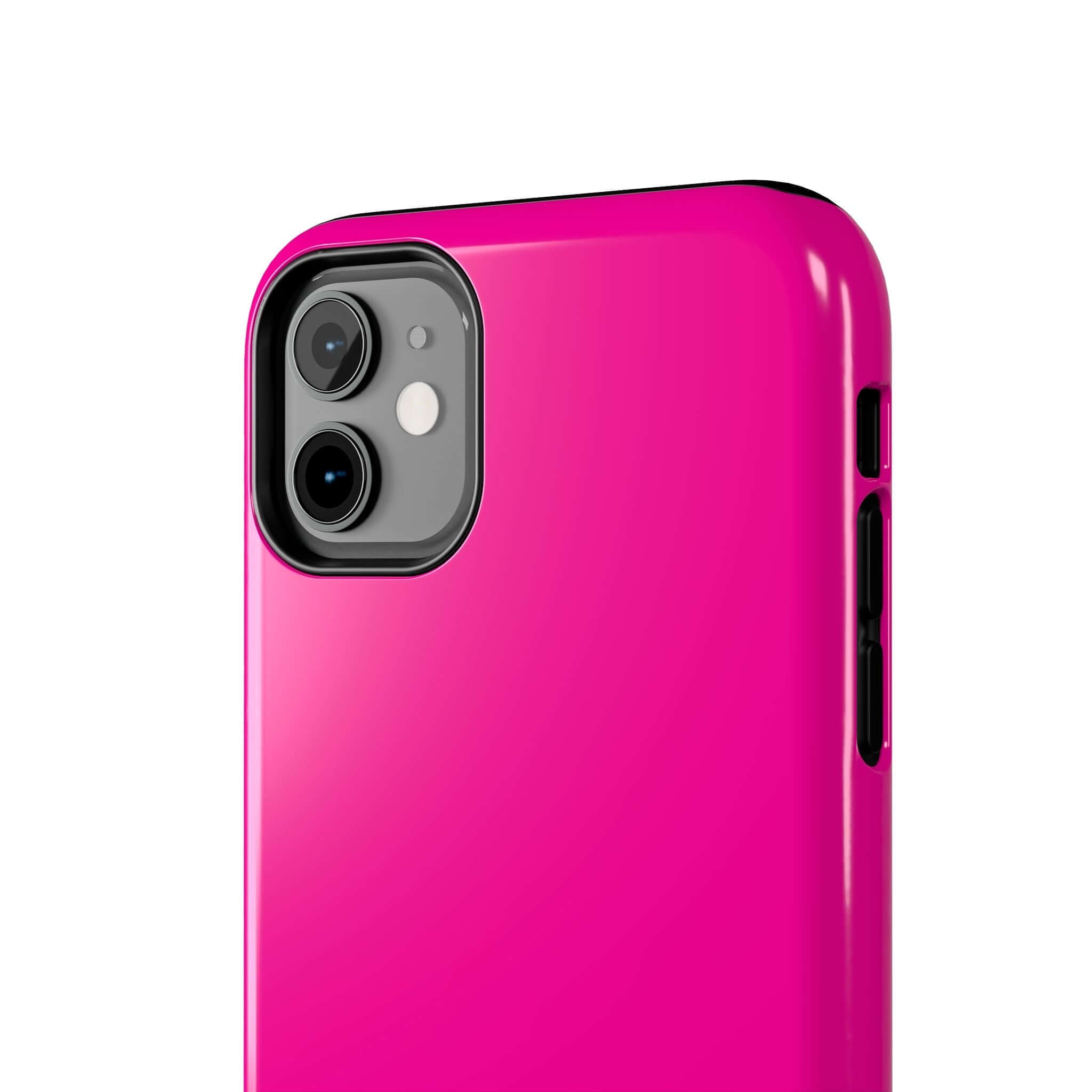 Neon pink iPhone case from the cutest phone case website with free shipping.