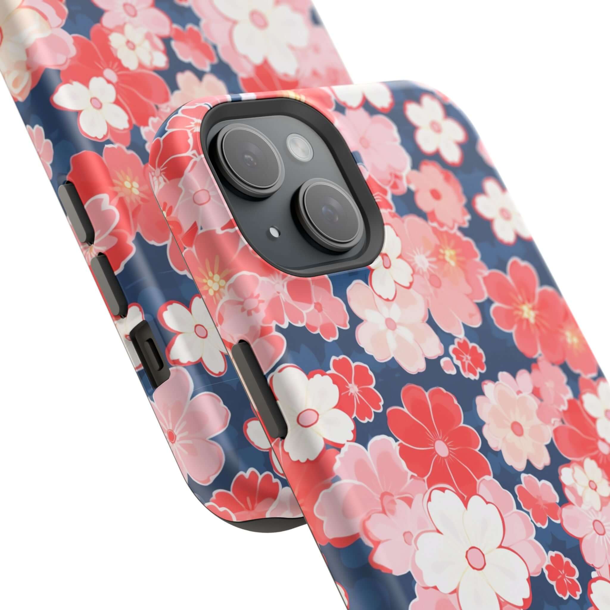 Pink floral iPhone 14 Pro Max case with free shipping