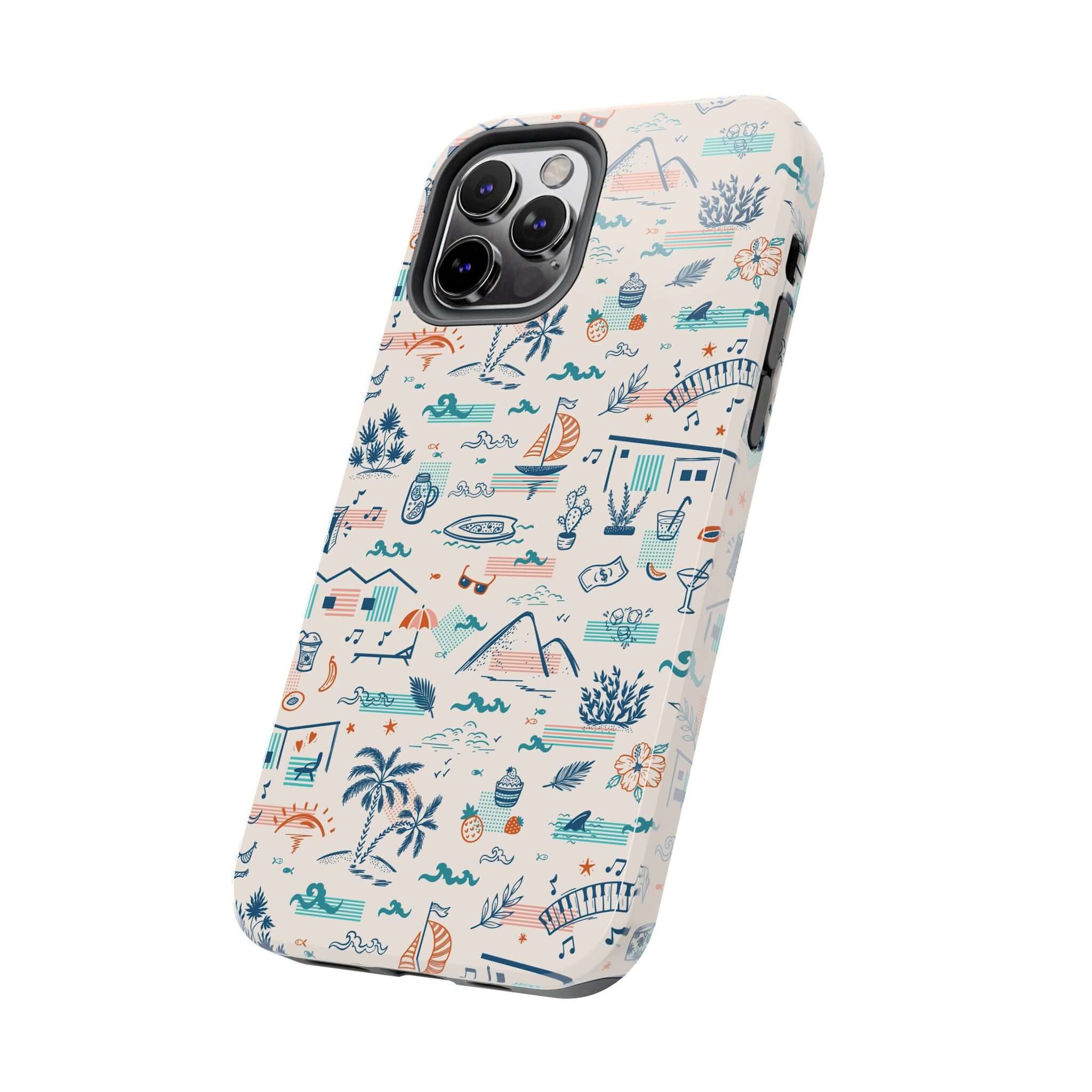 Fun and colorful Forever on Vacation iPhone 14 Pro Max case with summer-themed design, ideal for a cute phone case and Samsung S23 protection