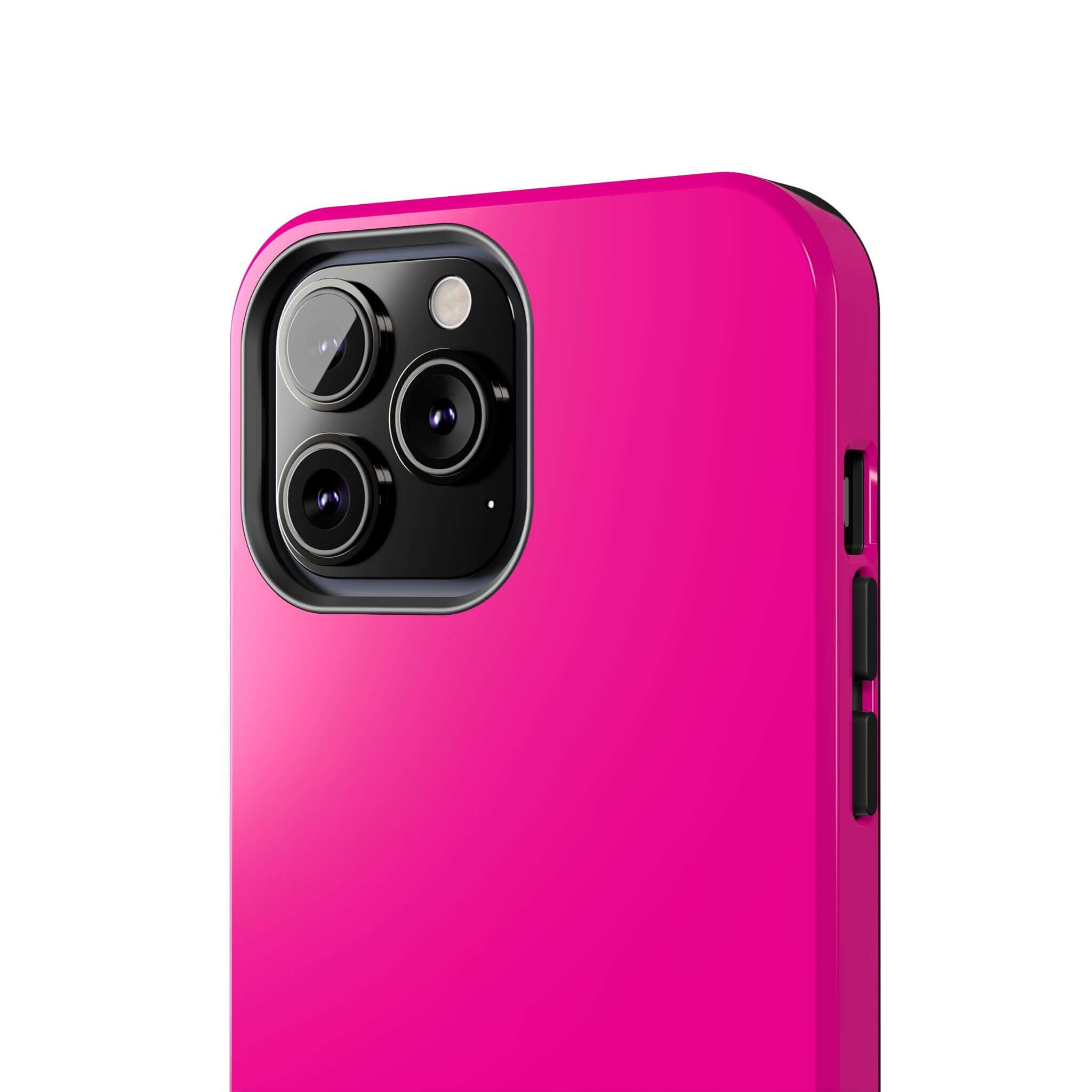 Neon pink iPhone case from cute case website, Electric Blush, featuring sleek design and free shipping from the cutest phone cases website.