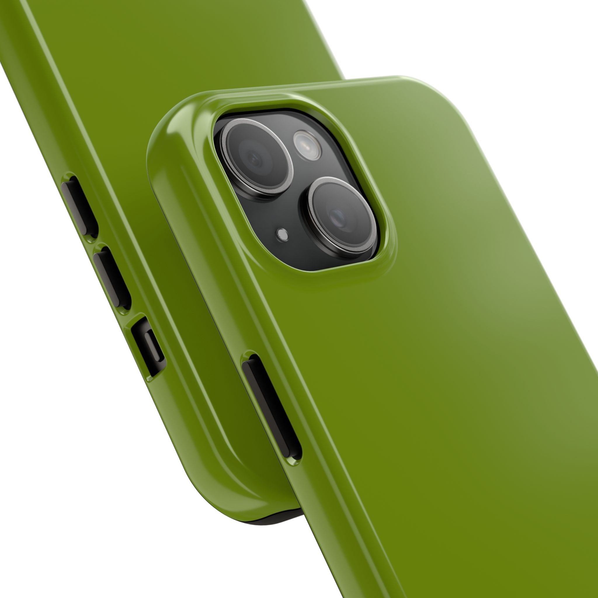 Solid green Matcha Tea iPhone case, cute phone accessory offering scratch protection, perfect for iPhone models.