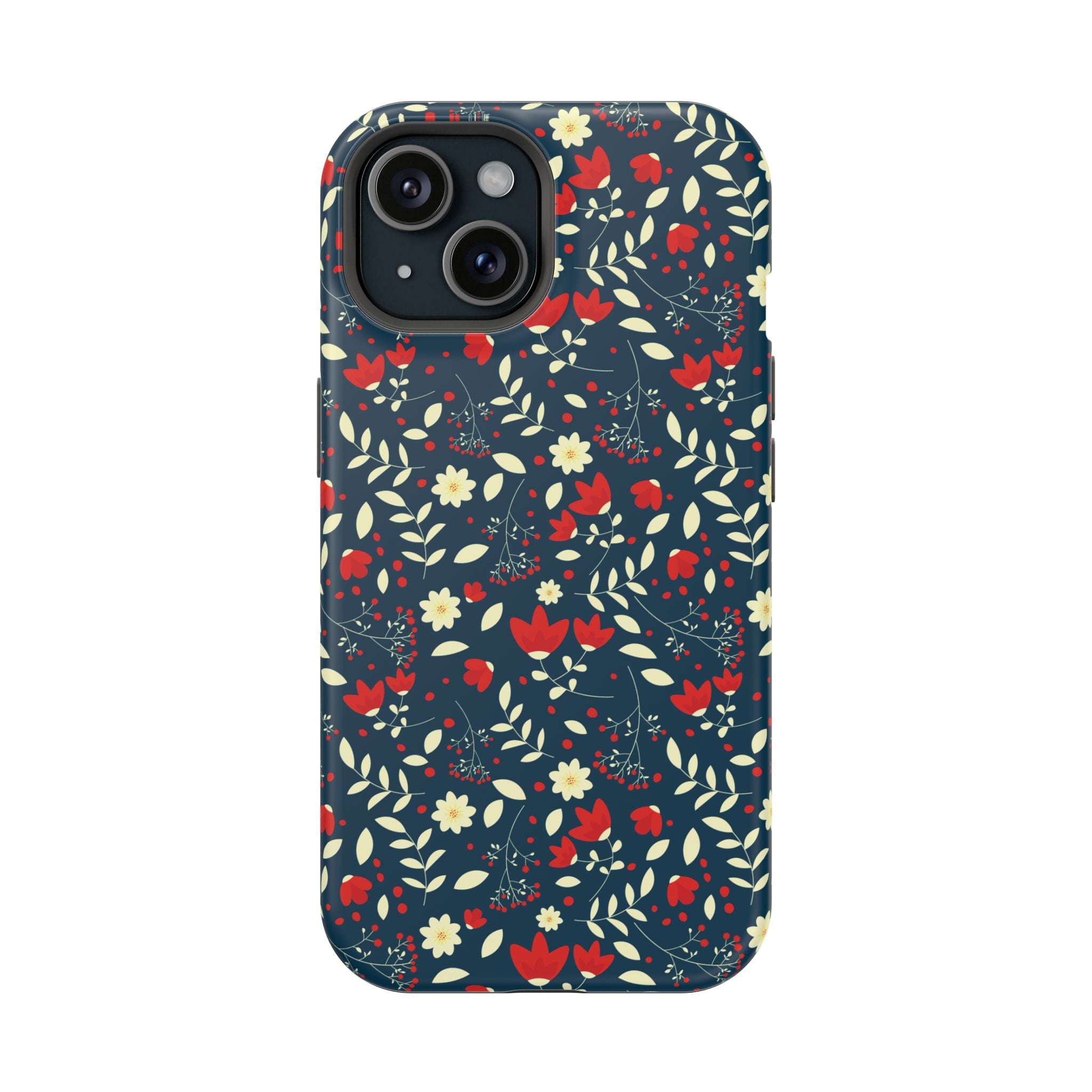 Scarlet Bloom | Green Flower Case