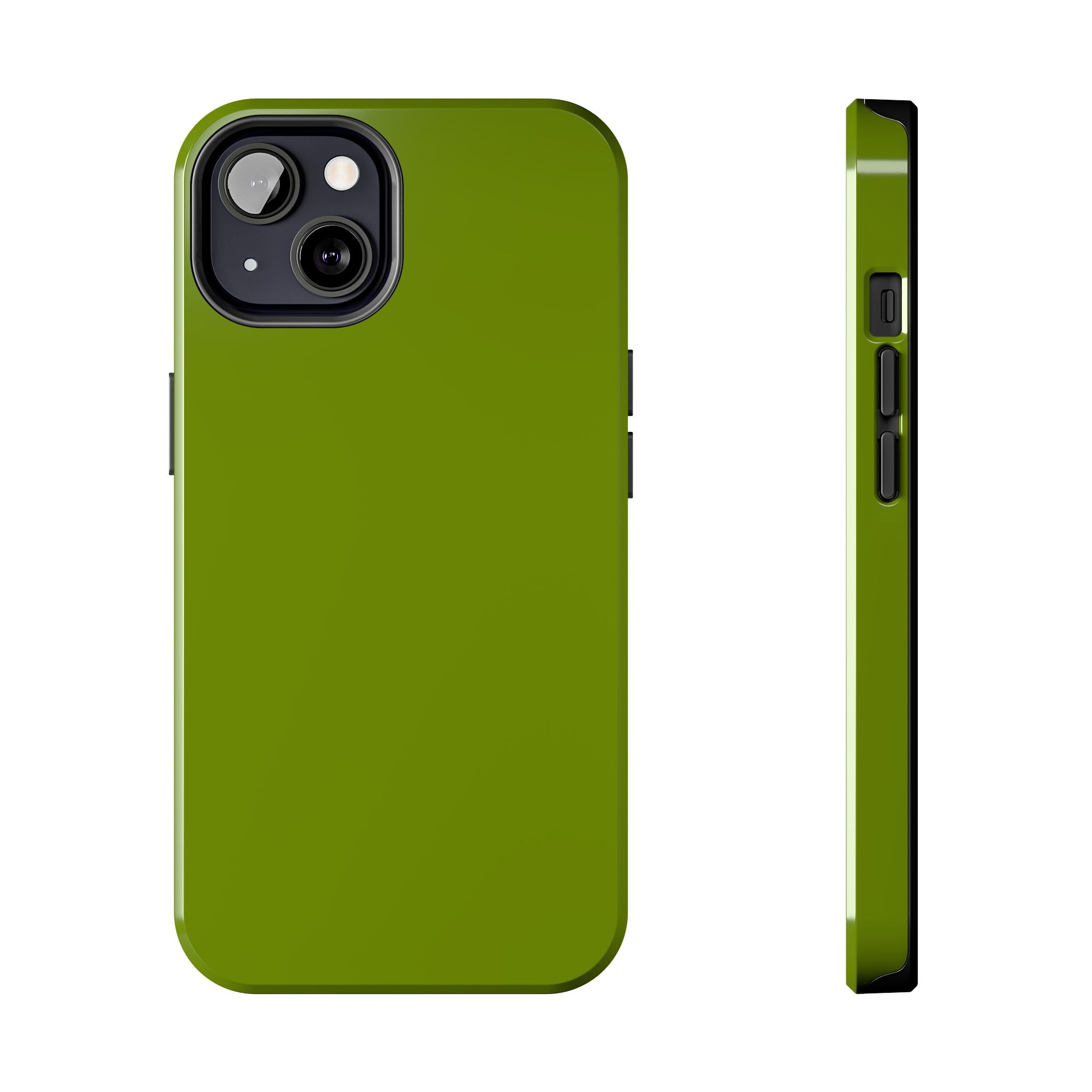 Solid green Matcha Tea iPhone case offering cute protection against scratches. Ideal floral iPhone accessory for style upgrade.