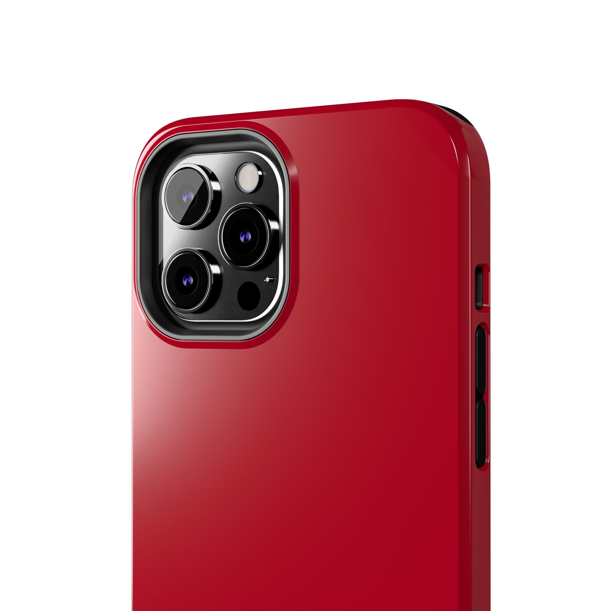 Candy Apple solid red iPhone case showcasing a stylish and protective phone cover design for the iPhone 16.