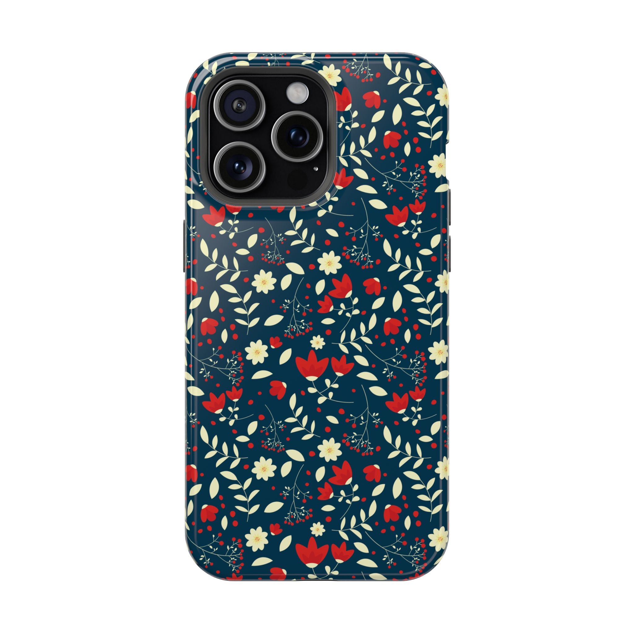 Scarlet Bloom | Green Flower Case