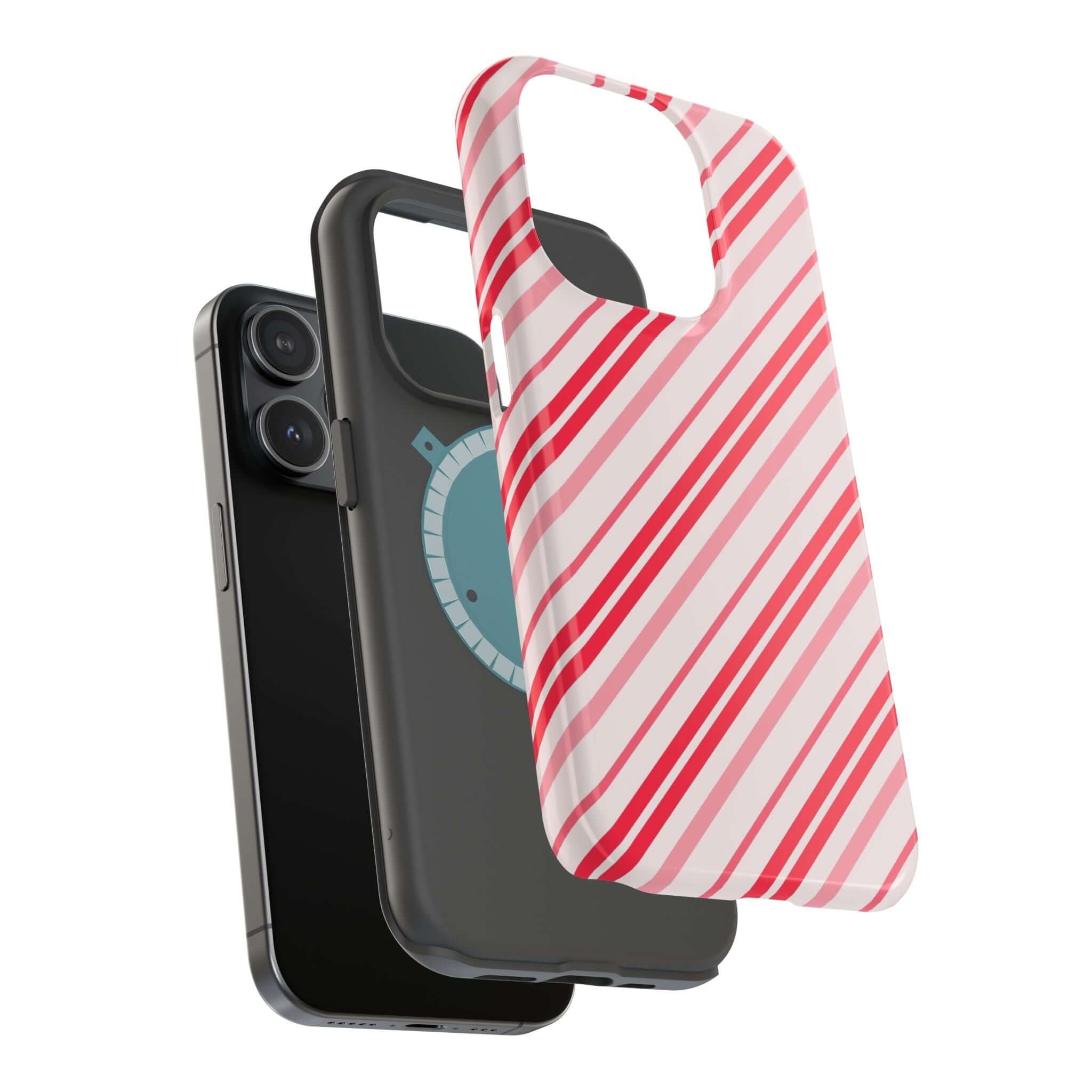 Candy Cane Cutie MagSafe Case with festive design, perfect Xmas phone cover for holiday season, features easy snap-on Christmas case.