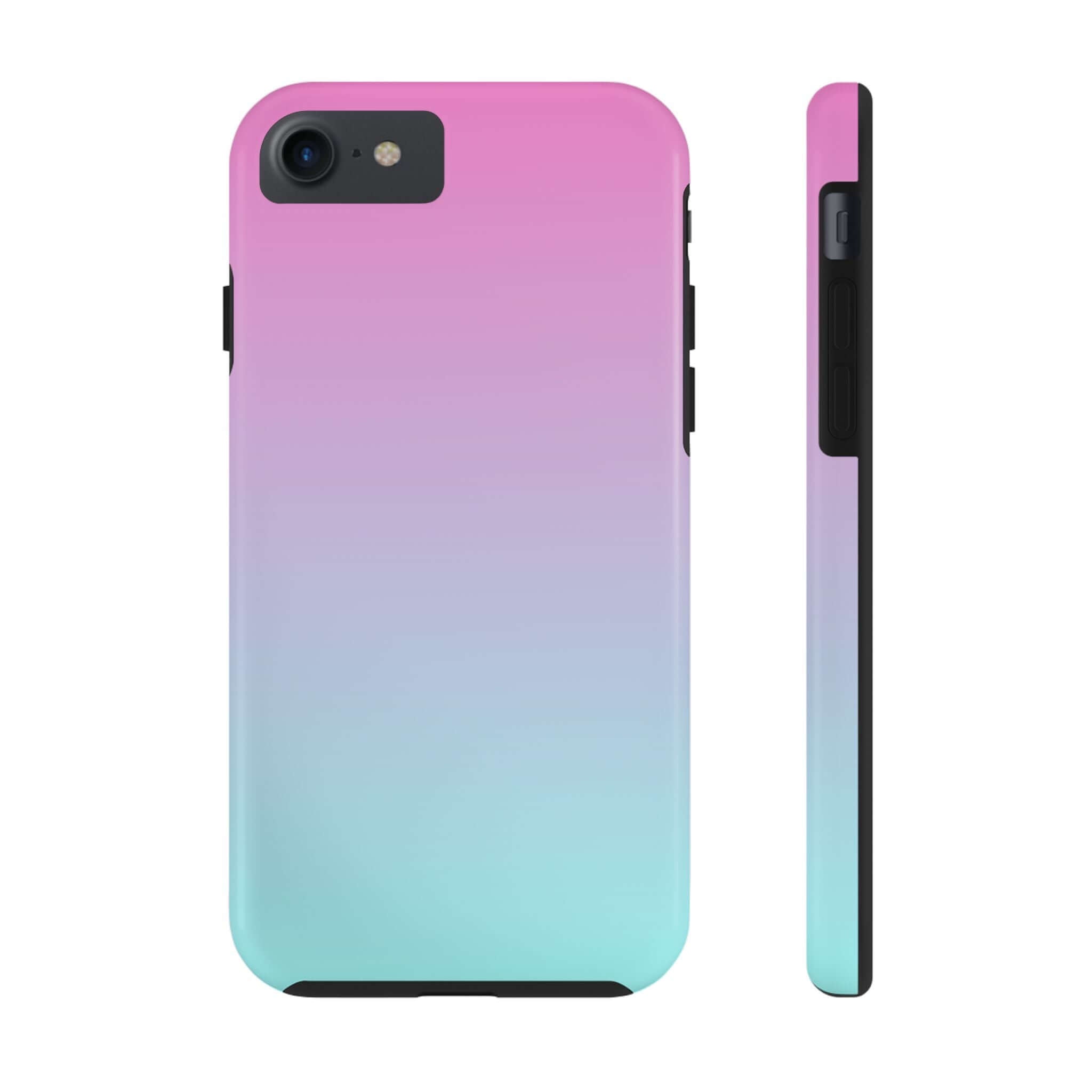 Sweet Pink Dreamer pink and teal iPhone 14 case - cute phone cover with free shipping